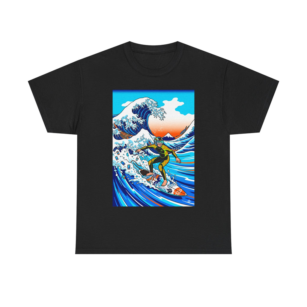 Surfing Great Wave T-Shirt — Retro Japanese Wave Surf Tee