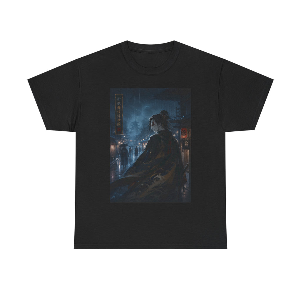 Dark Cityscape T-Shirt — Night Samurai Mystic Streetwear