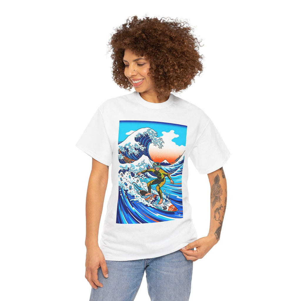 Surfing Great Wave T-Shirt — Retro Japanese Wave Surf Tee
