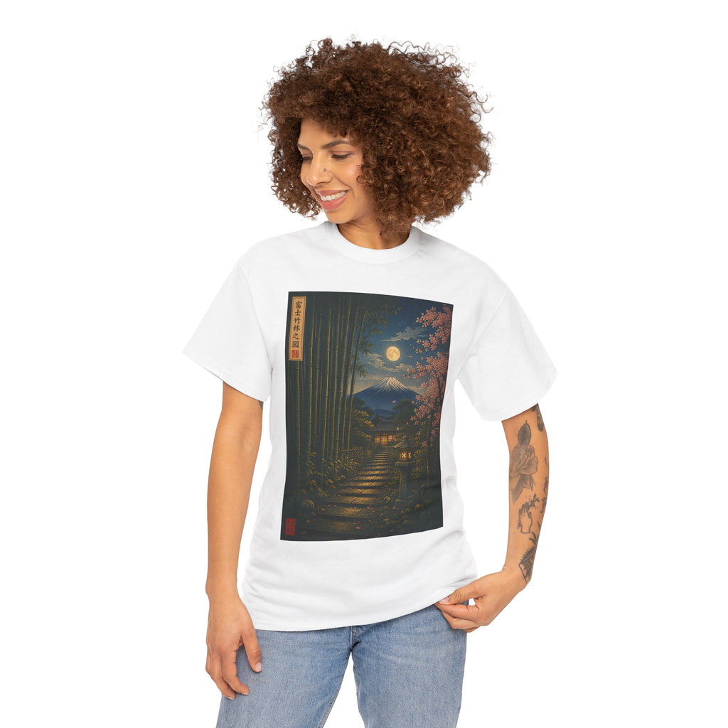 T‑Shirt — Moonlit Japanese Garden Print