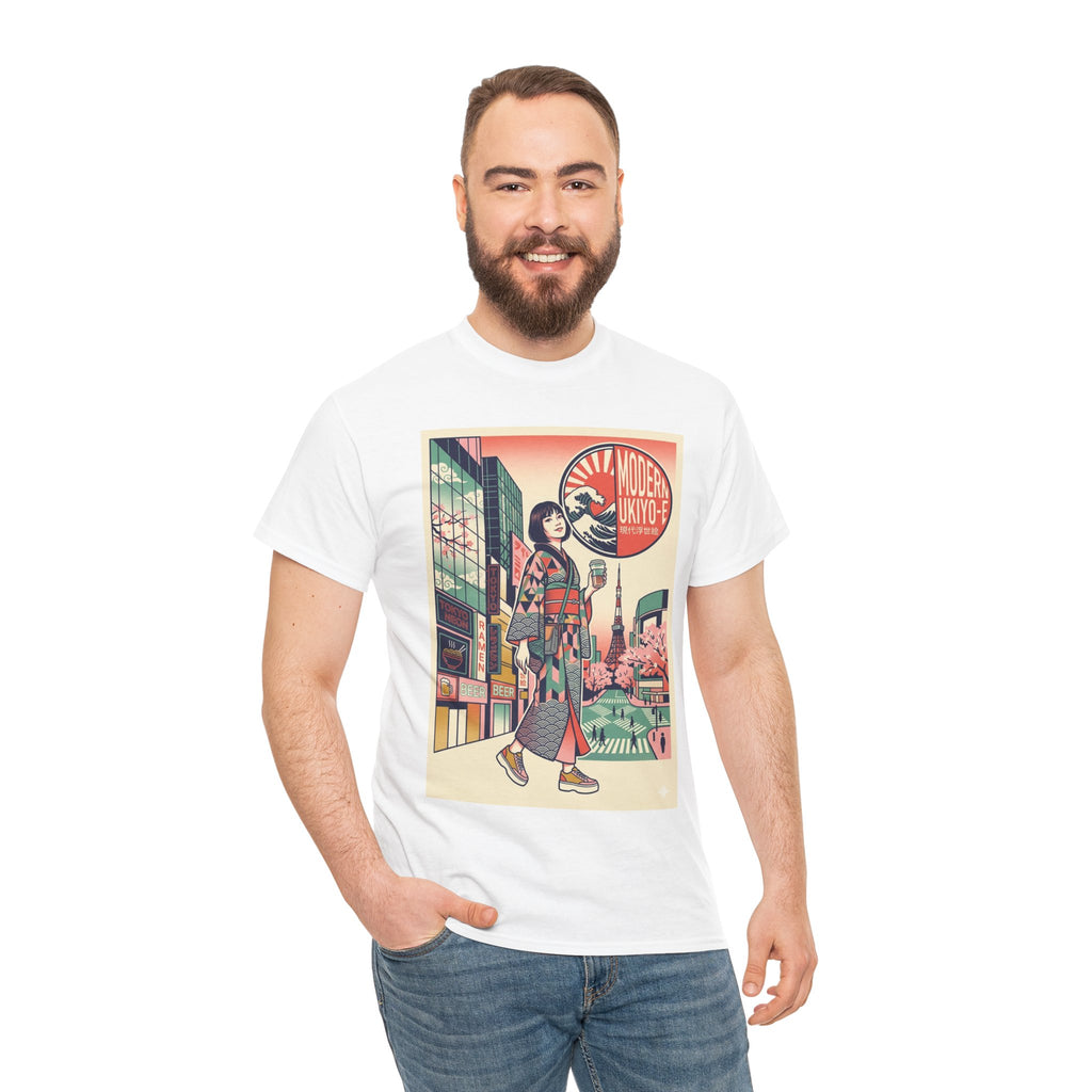 Vintage Tokyo Girl Graphic Tee — 'Modern Kyoto' Anime Cityscape T‑Shirt