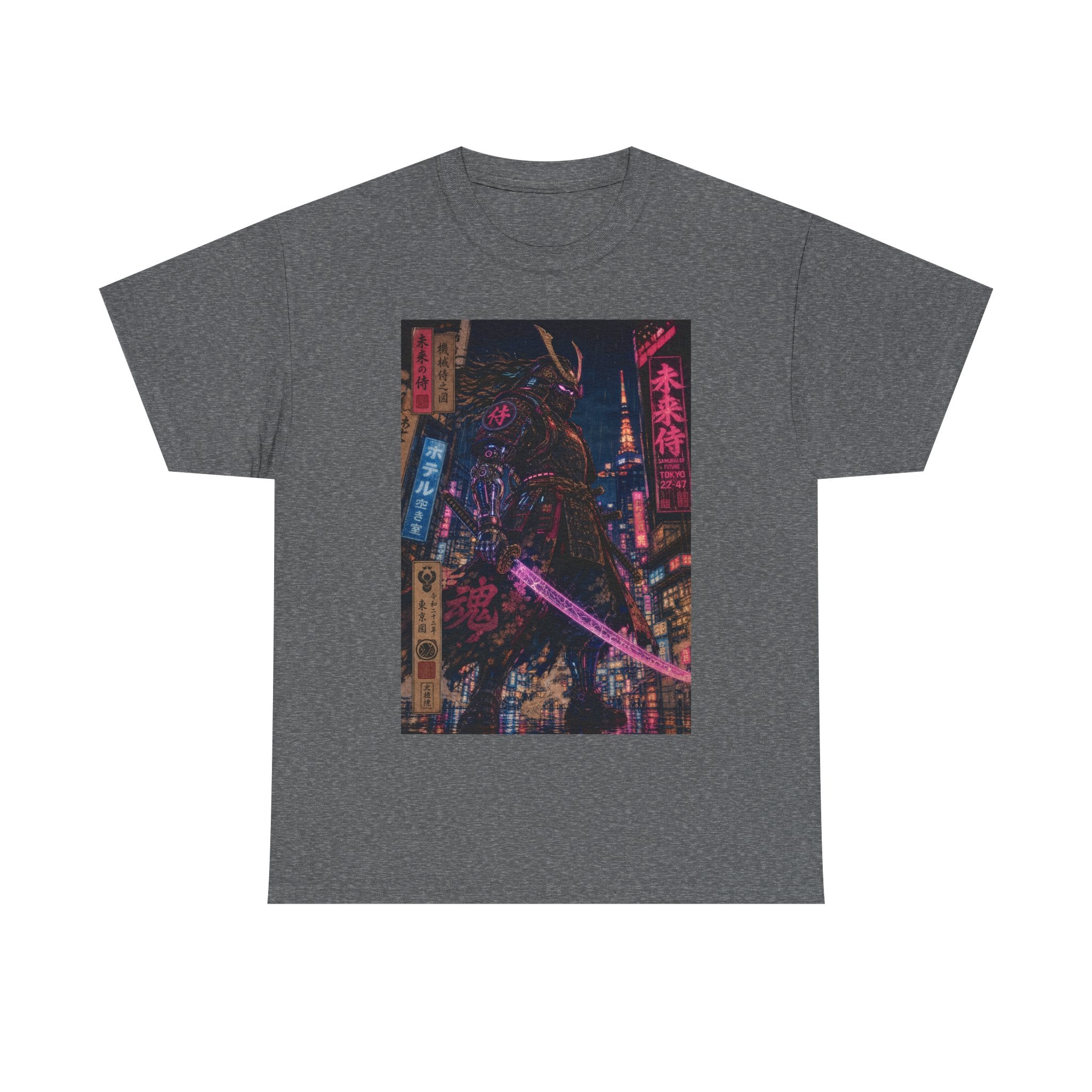 Cyberpunk City Night Tee — Neon Tokyo Streetscape Graphic T-Shirt
