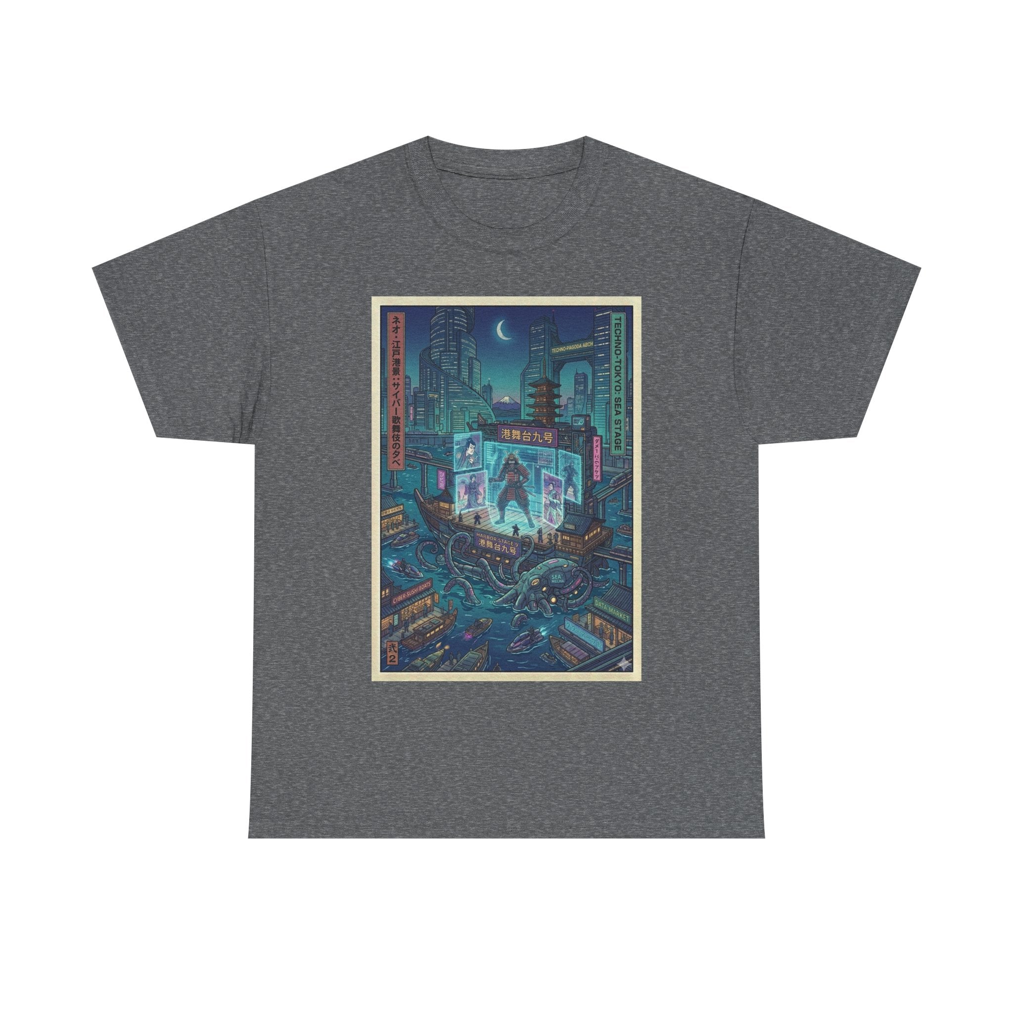Cyberpunk Cityscape T-Shirt — Neon Retro Tokyo Night Graphic Tee - Japanese Streetwear T-Shirt | Tokyo Style X