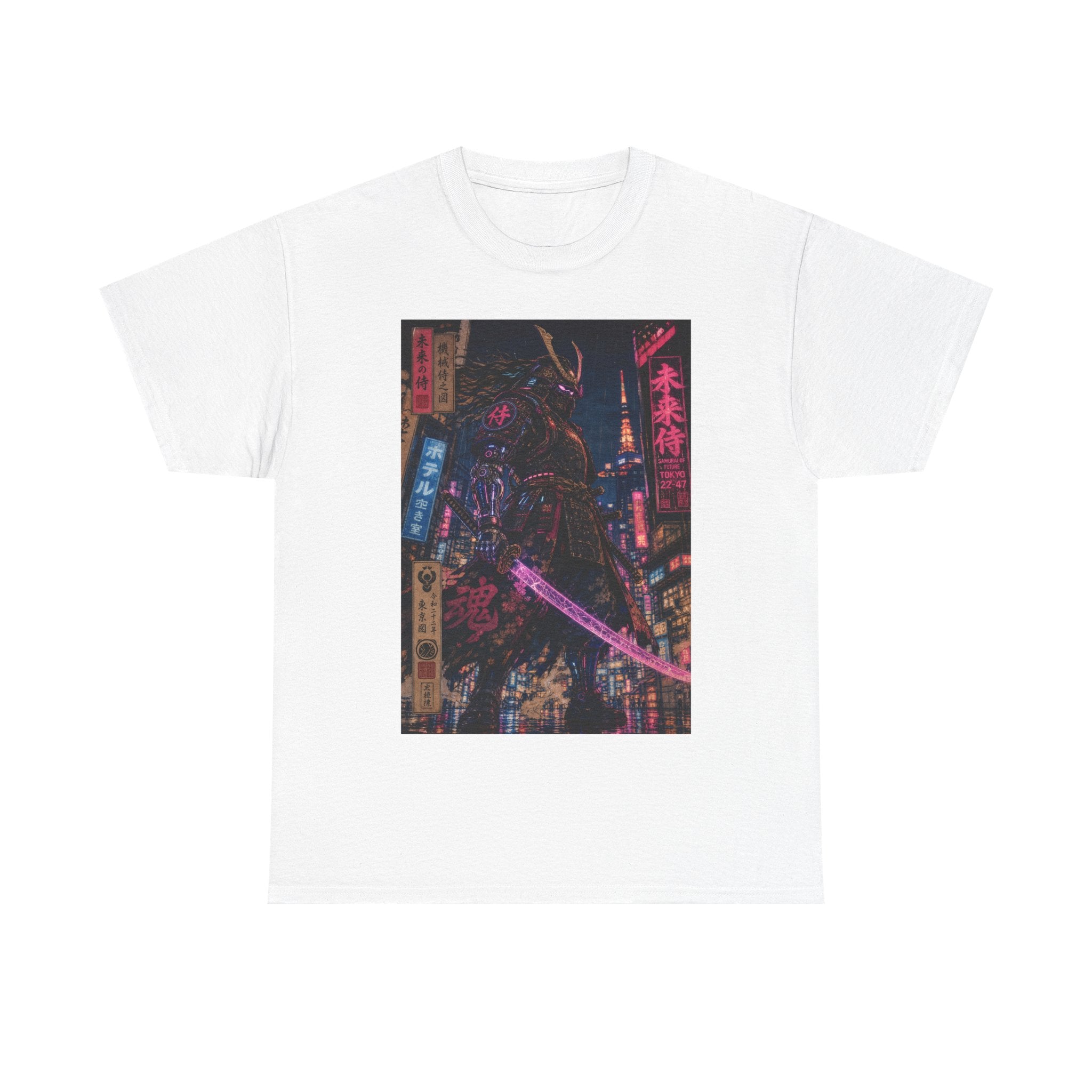 Cyberpunk City Night Tee — Neon Tokyo Streetscape Graphic T-Shirt