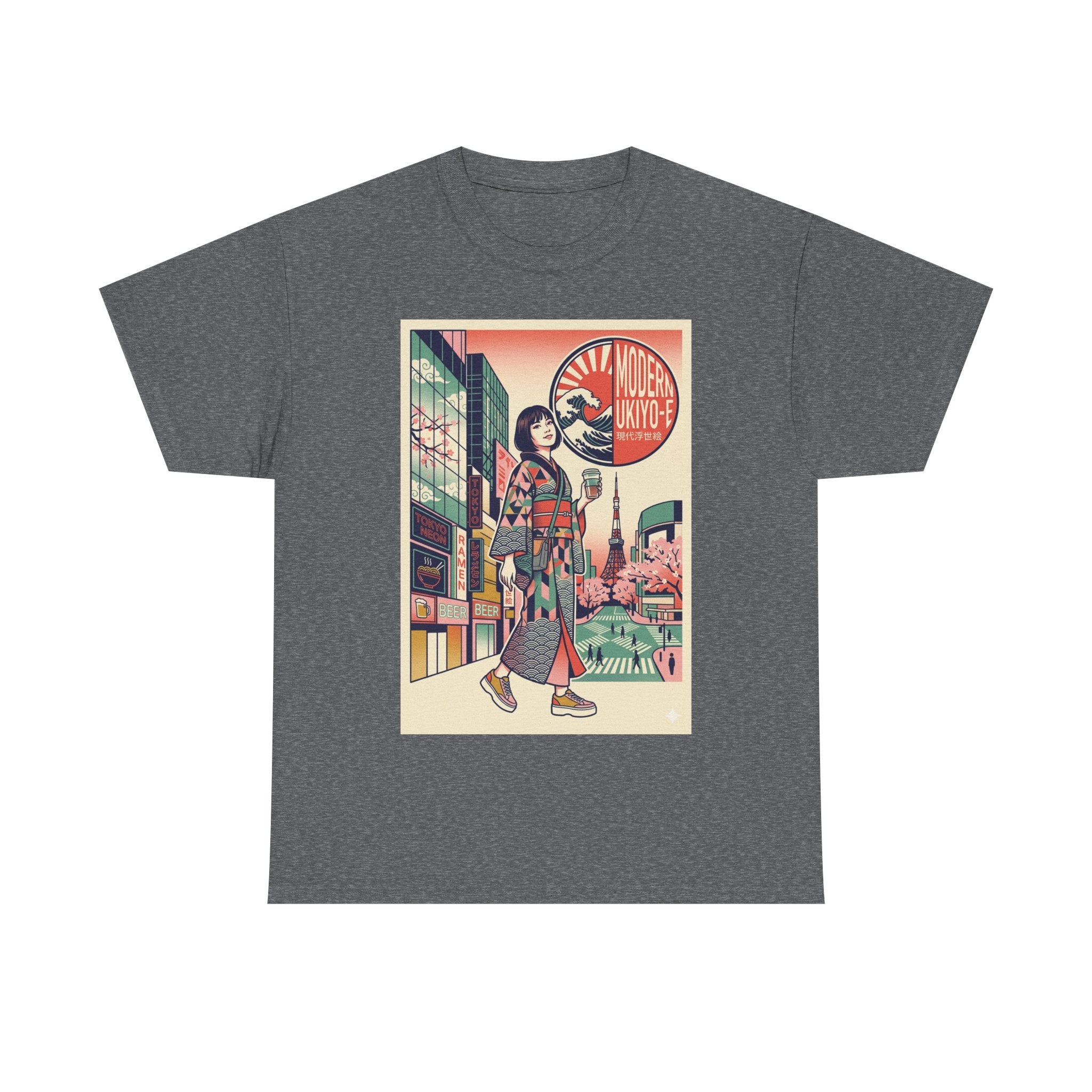 Vintage Tokyo Girl Graphic Tee — 'Modern Kyoto' Anime Cityscape T‑Shirt