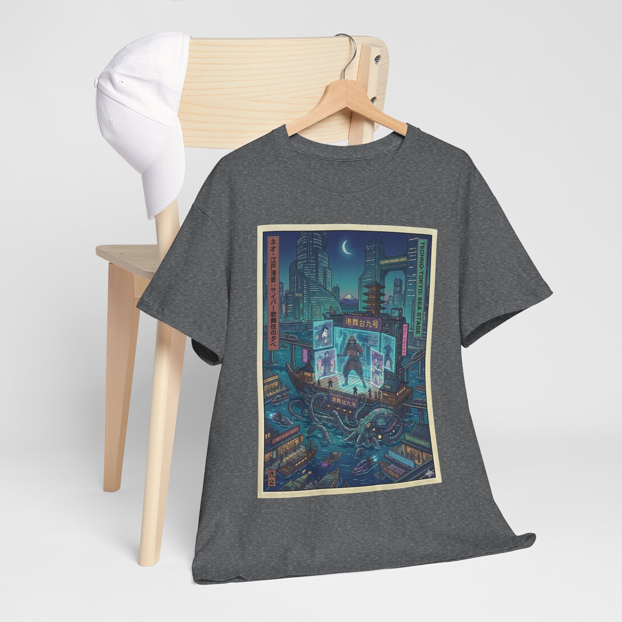 Cyberpunk Cityscape T-Shirt — Neon Retro Tokyo Night Graphic Tee - Japanese Streetwear T-Shirt | Tokyo Style X