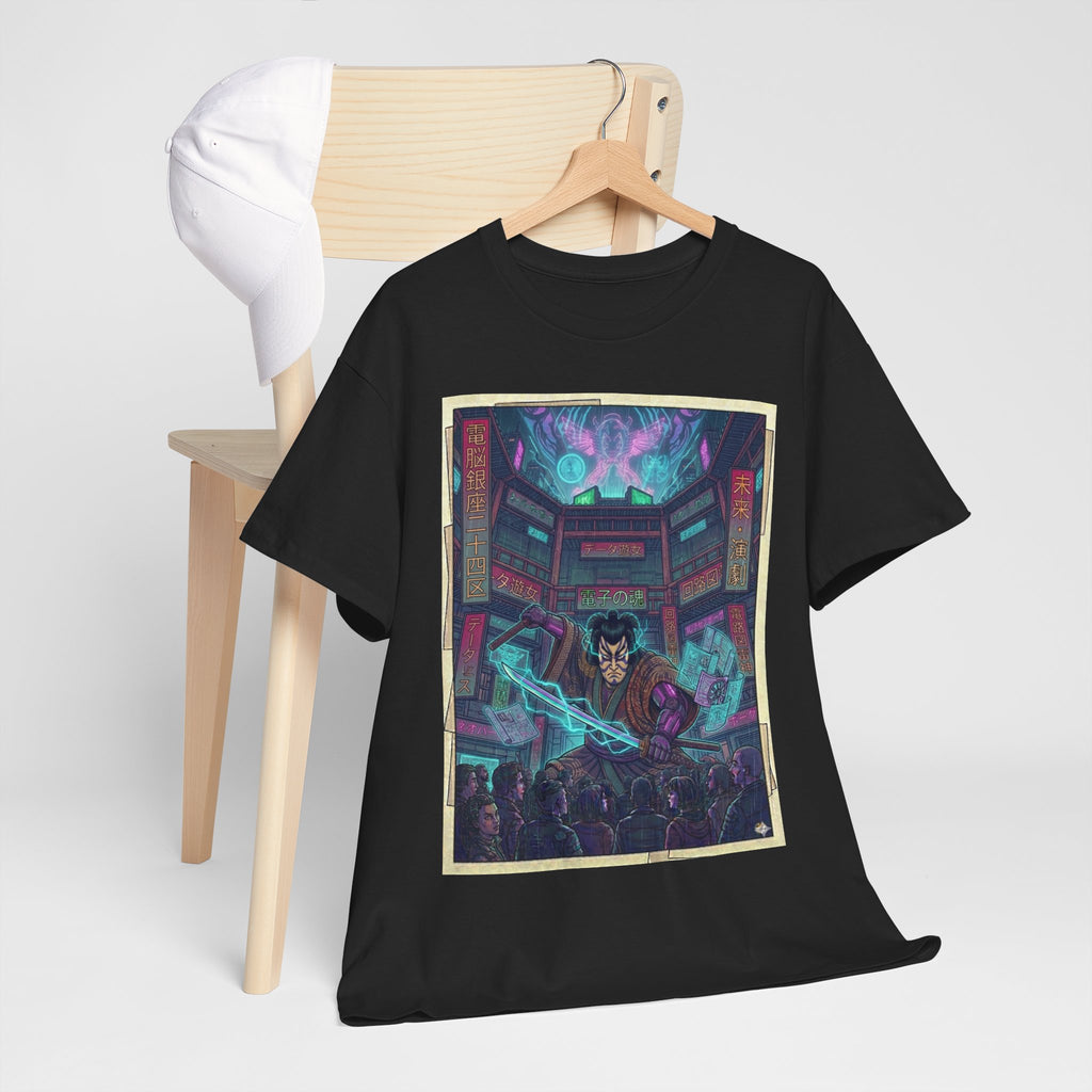 Cyberpunk Sorcerer T-Shirt — Neon Magic Arcade Art Tee