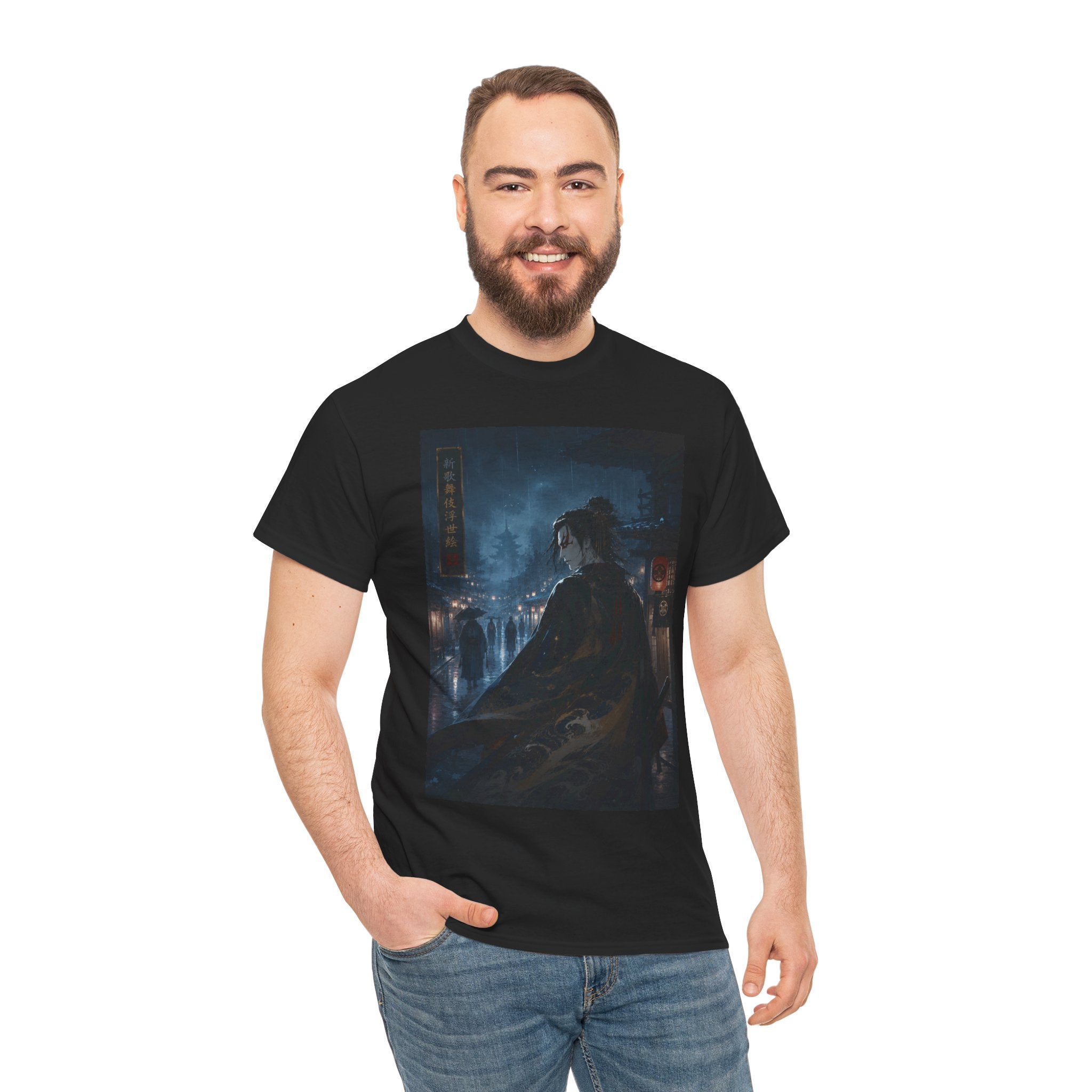 Dark Cityscape T-Shirt — Night Samurai Mystic Streetwear