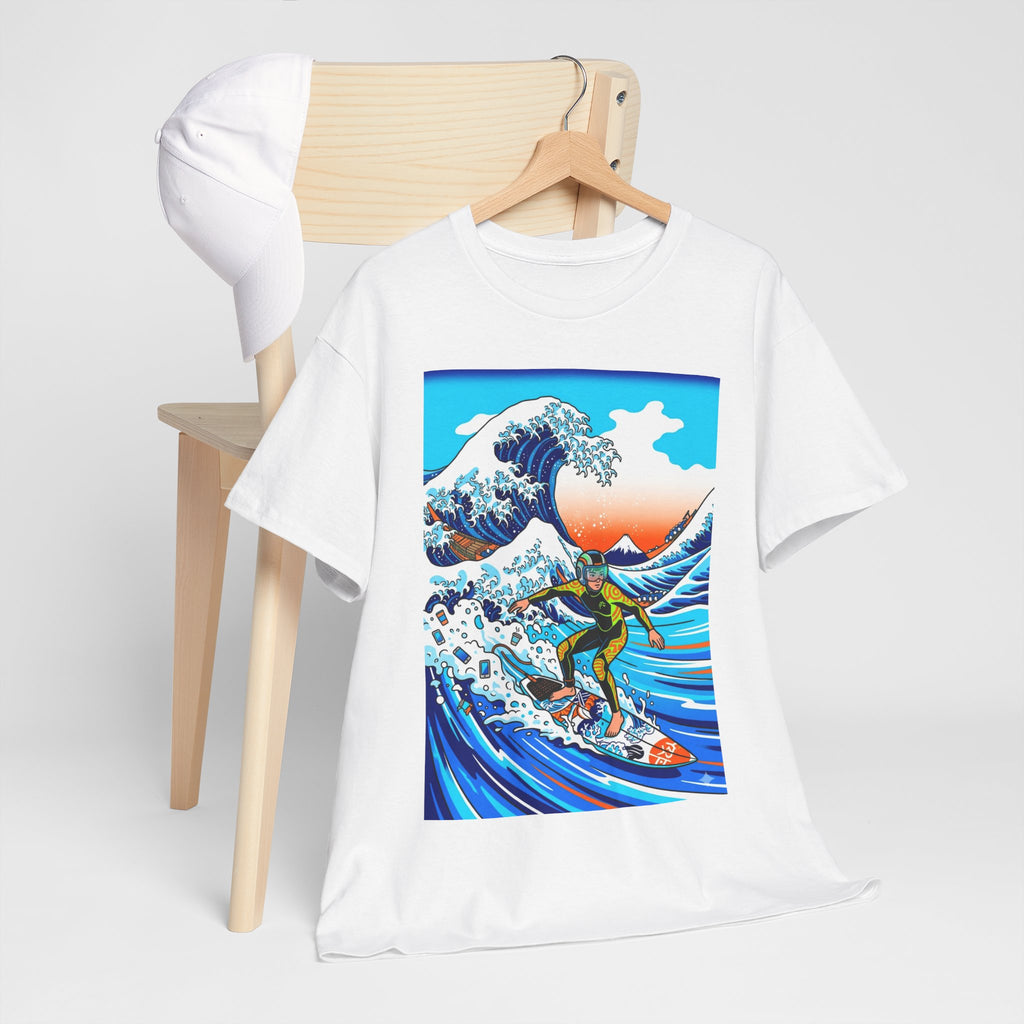 Surfing Great Wave T-Shirt — Retro Japanese Wave Surf Tee