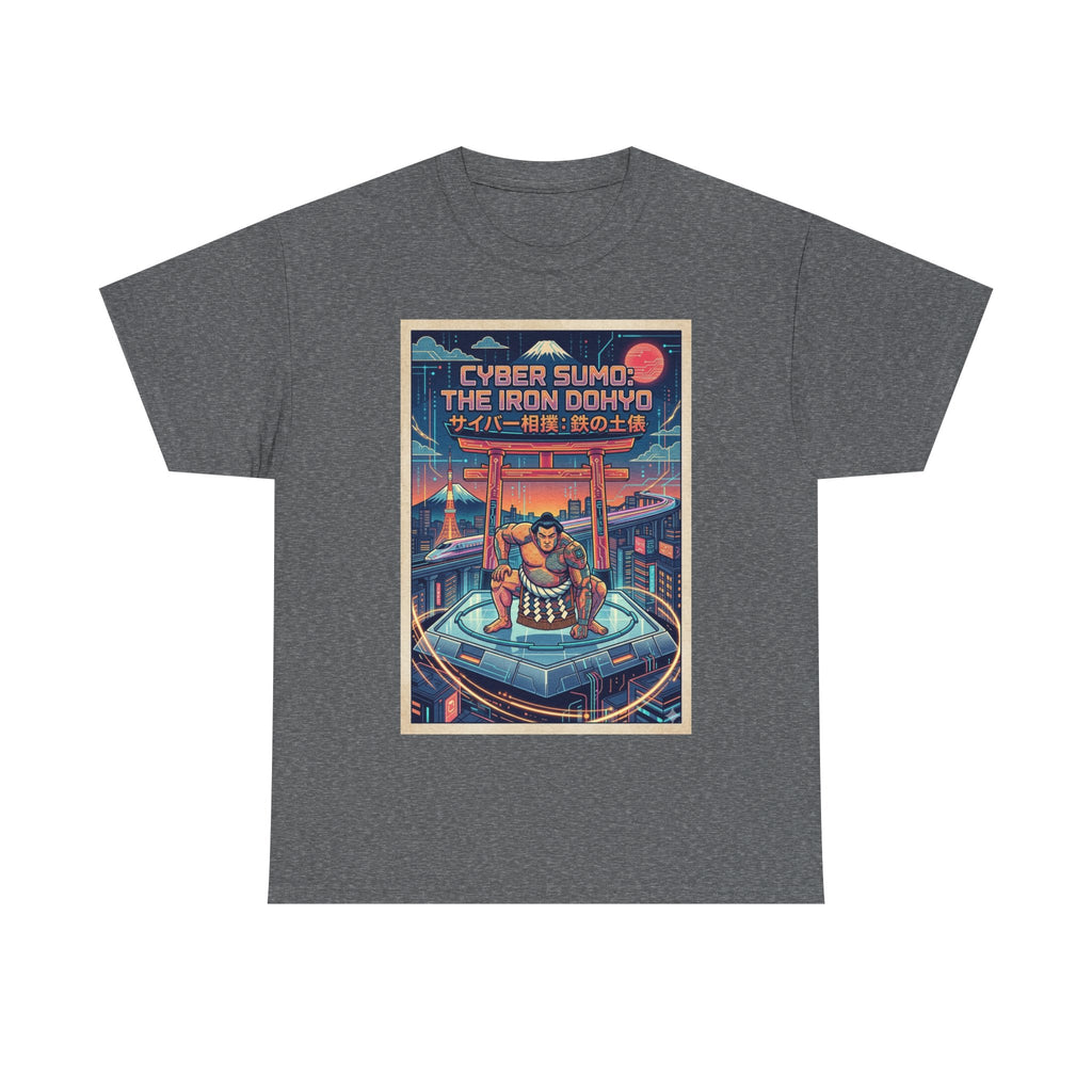 Cyber Sumo Tee — The Iron Dohyo Retro Futuristic Japanese Wrestling Graphic Shirt