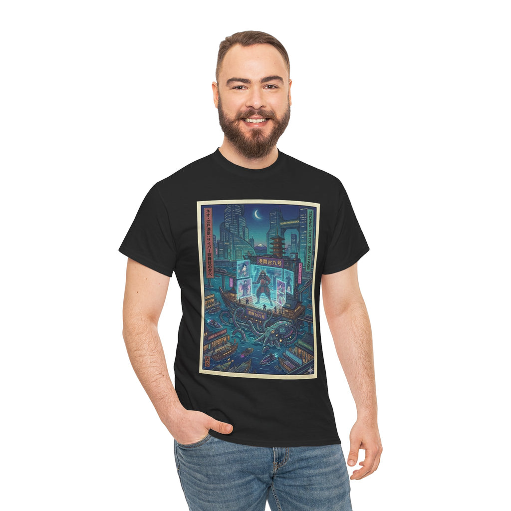 Cyberpunk Cityscape T-Shirt — Neon Retro Tokyo Night Graphic Tee - Japanese Streetwear T-Shirt | Tokyo Style X