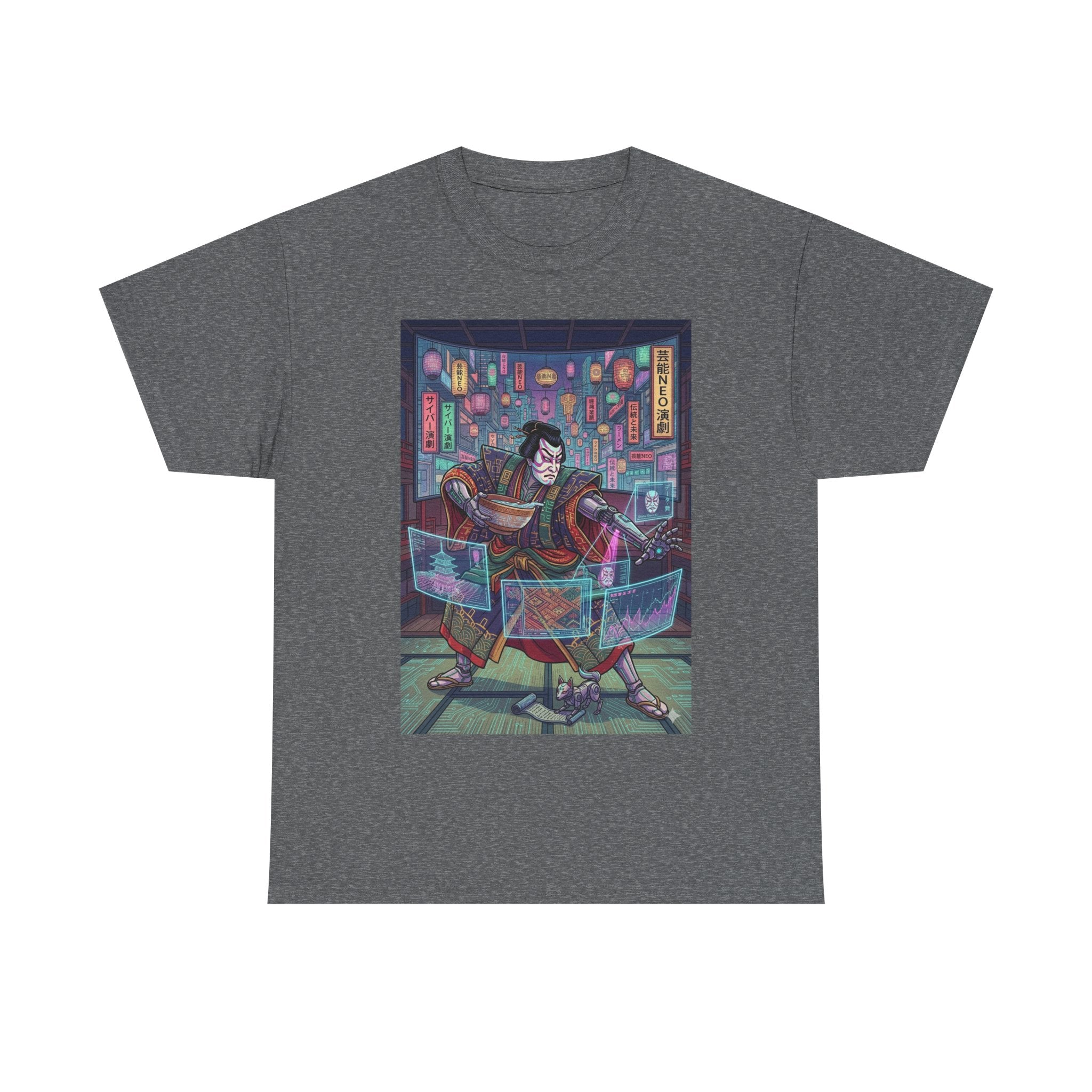 Cyberpunk DJ T-Shirt — Neon Night Street Mix Graphic Tee - Japanese Streetwear T-Shirt | Tokyo Style X