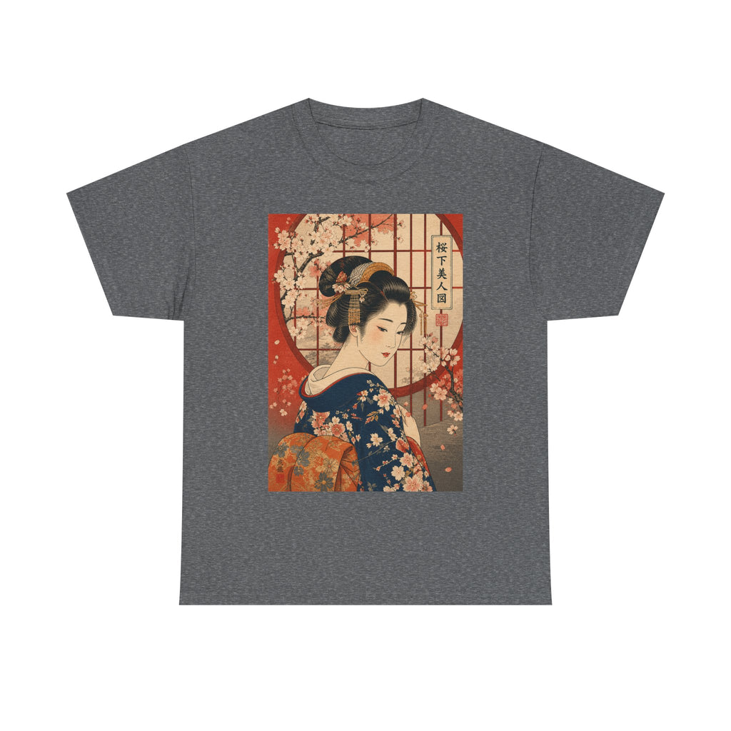 Geisha Portrait T-Shirt — Vintage Japanese Ukiyo-e Kimono Art Tee