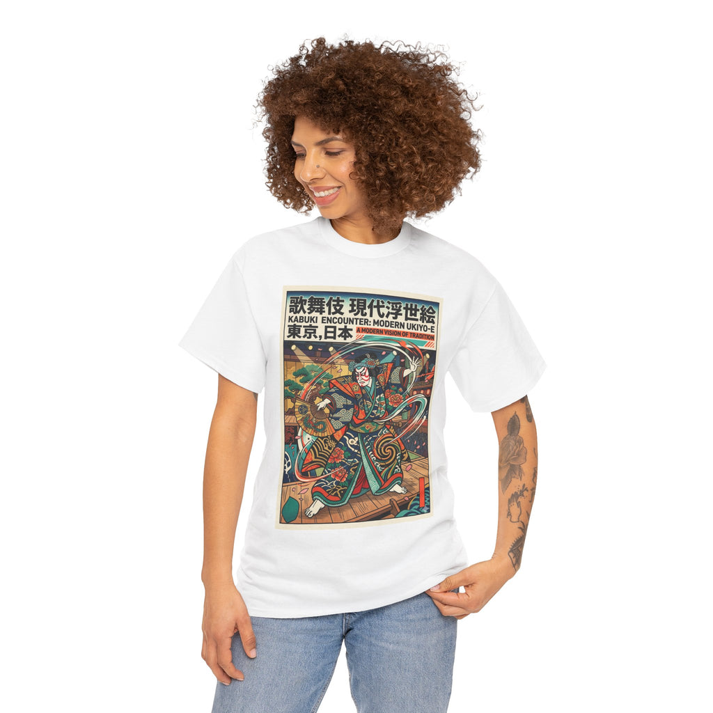 Retro Samurai Ukiyo-e Graphic Tee — Vintage Japanese Warrior Art Shirt