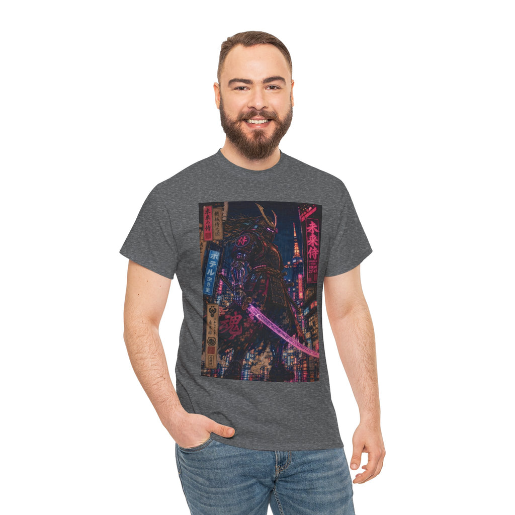 Cyberpunk City Night Tee — Neon Tokyo Streetscape Graphic T-Shirt