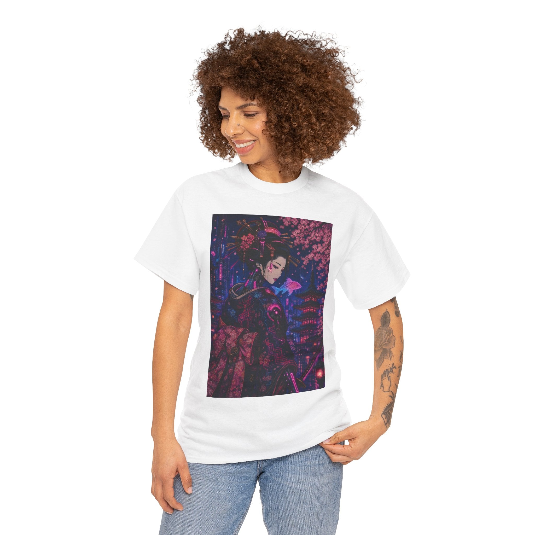 Anime Cyberpunk Geisha T-Shirt