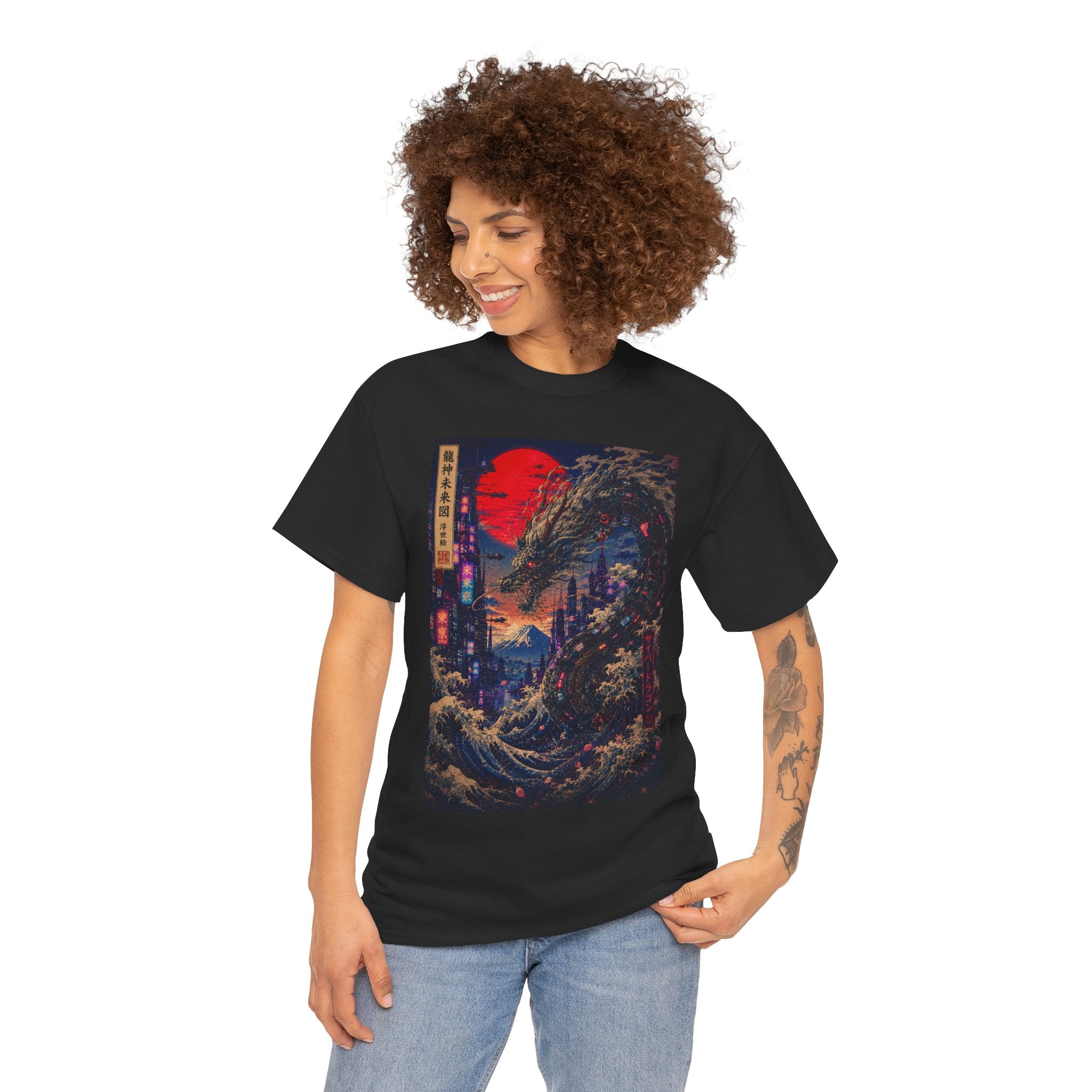 Dragon Citywave T-Shirt — Retro Cyberpunk Japanese Art Tee