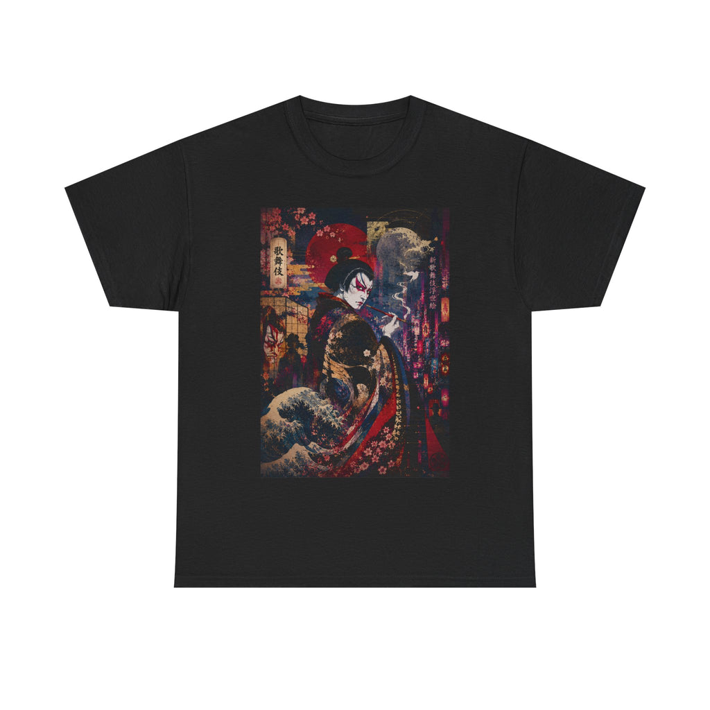 Geisha Nightstreet T‑Shirt — Japanese Urban Ukiyo‑e Style Tee