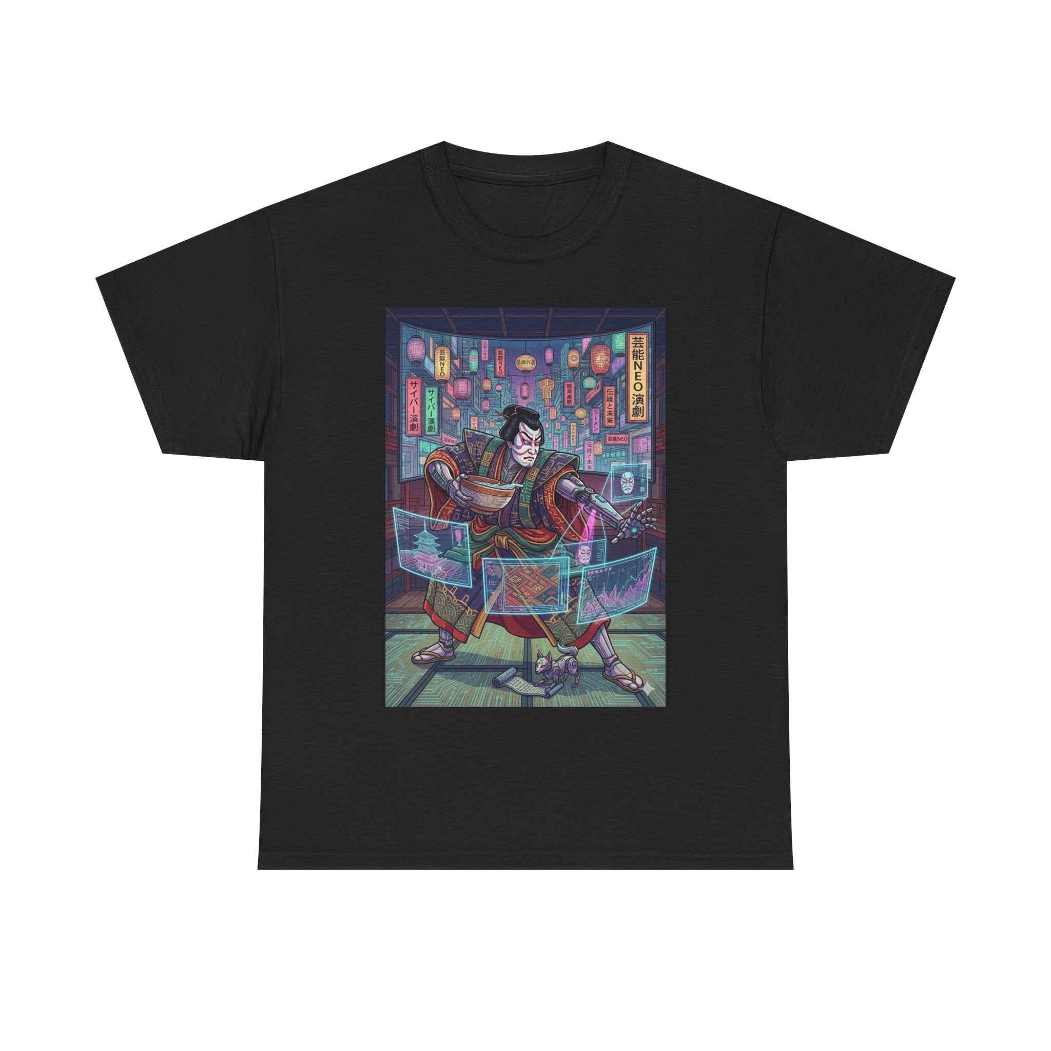 Cyberpunk DJ T-Shirt — Neon Night Street Mix Graphic Tee - Japanese Streetwear T-Shirt | Tokyo Style X
