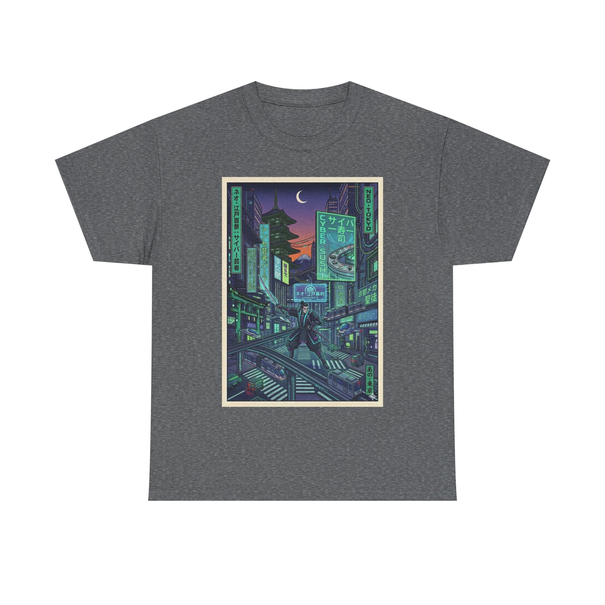 Cyberpunk Cityscape T-Shirt — Neon Night Tokyo Anime Streetwear - Japanese Streetwear T-Shirt | Tokyo Style X