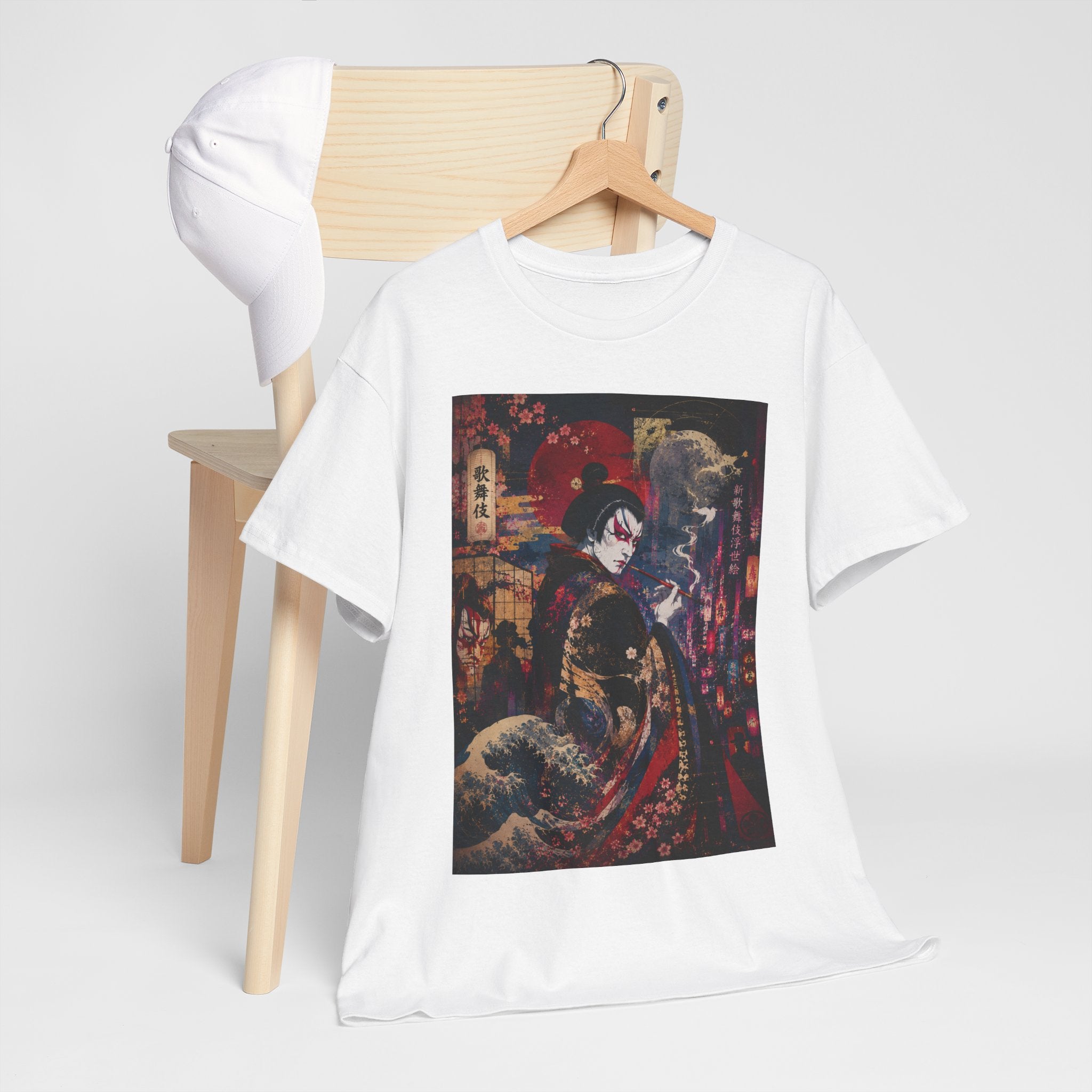Geisha Nightstreet T‑Shirt — Japanese Urban Ukiyo‑e Style Tee