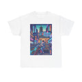 T-Shirt — Neon City Samurai Streetwear (Cyberpunk Tokyo Pagoda Design) - Japanese Streetwear T-Shirt | Tokyo Style X