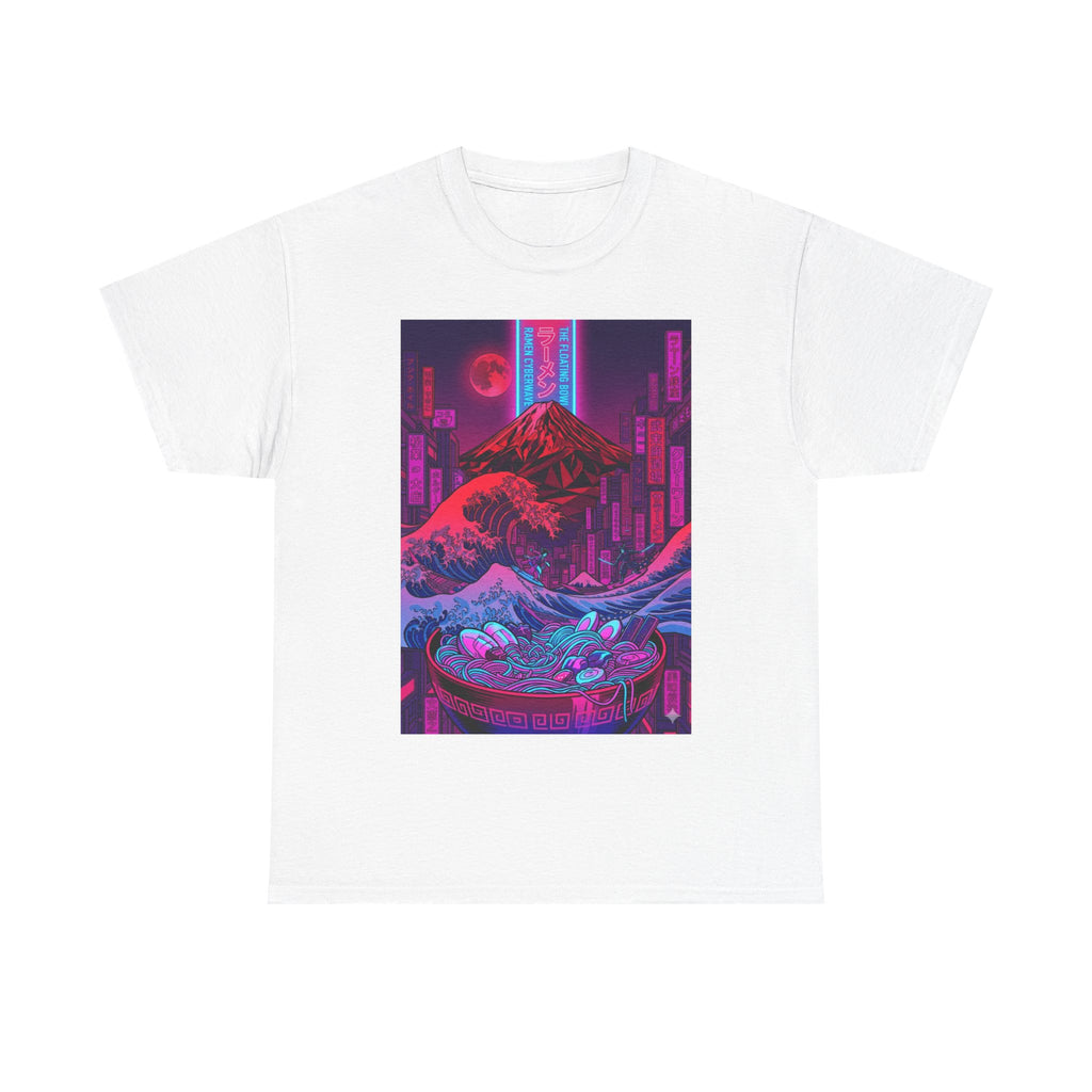 Vaporwave Mt. Fuji Wave Tee — Neon Cyberpunk Japanese Art Shirt