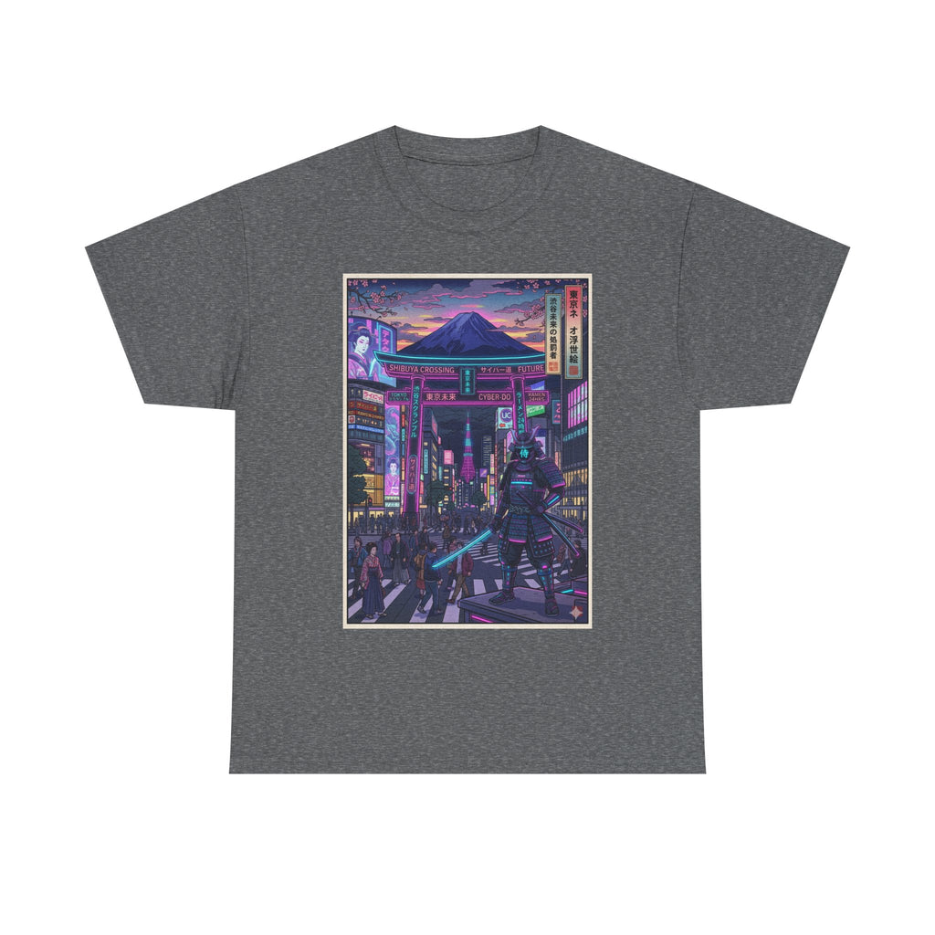 Cyberpunk Night Market T-Shirt — Neon Samurai Tokyo Streetwear