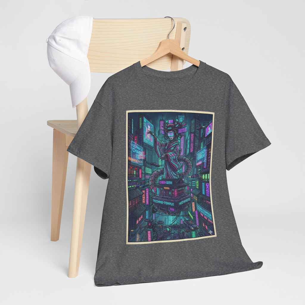 Cyberpunk City Tee — Neon Samurai Streetwear Graphic T-Shirt