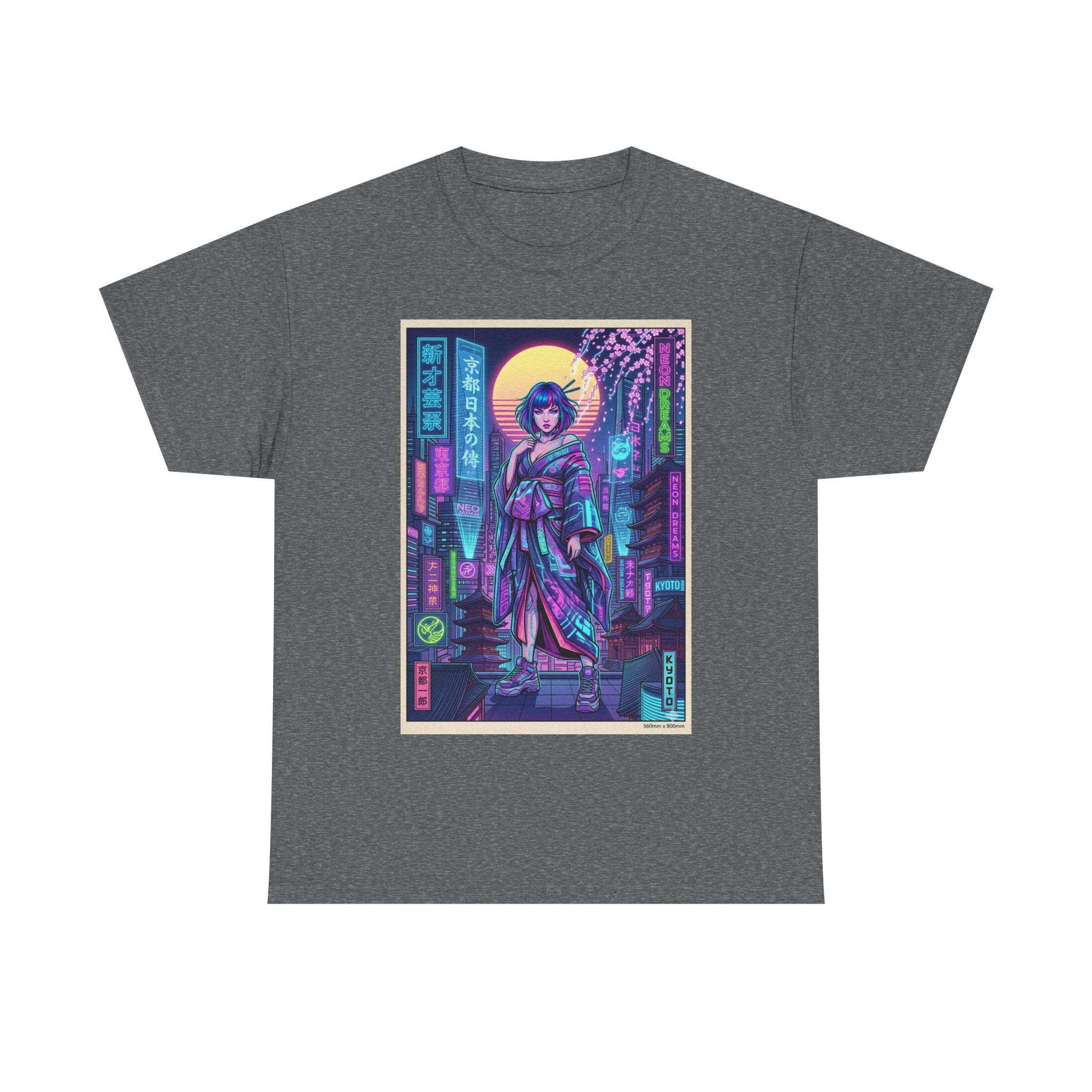 Cyberpunk Geisha T-Shirt — Neon Tokyo Streetwear Graphic Tee - Japanese Streetwear T-Shirt | Tokyo Style X