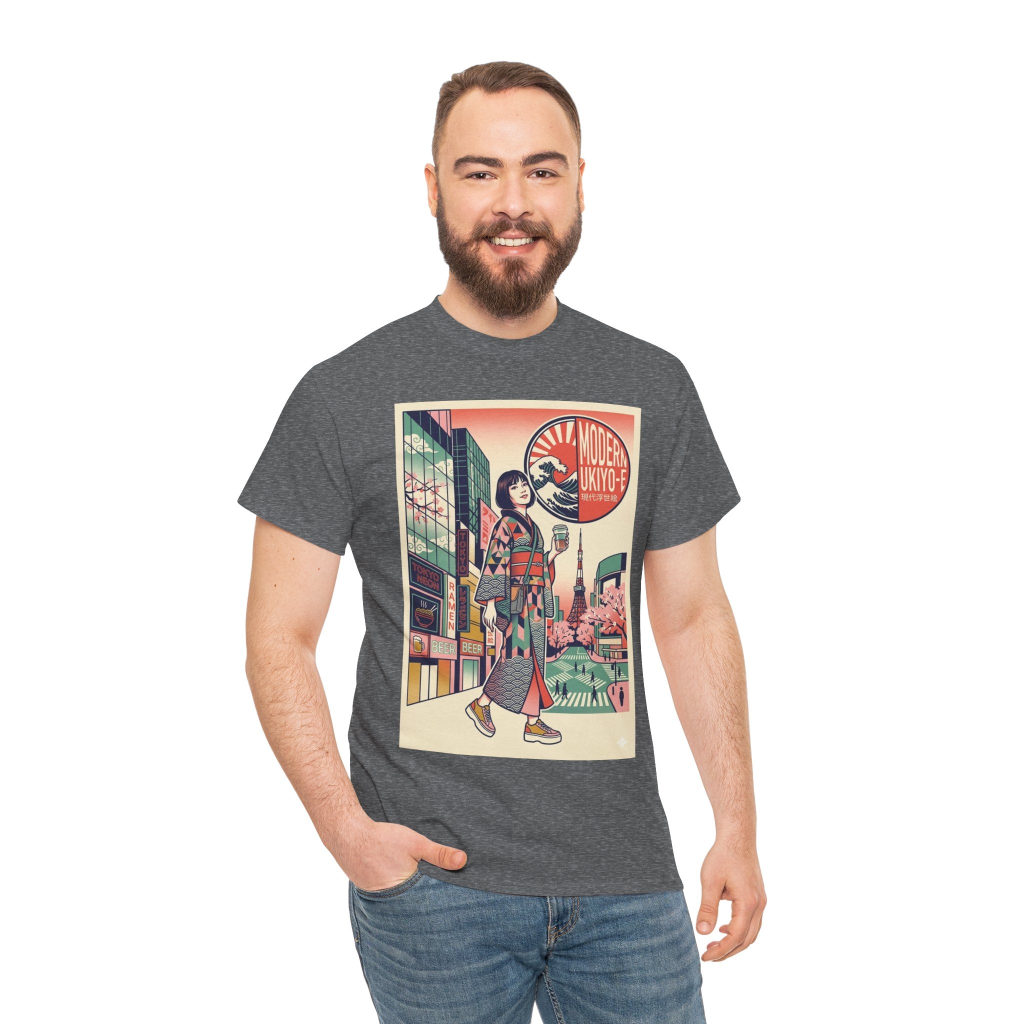 Vintage Tokyo Girl Graphic Tee — 'Modern Kyoto' Anime Cityscape T‑Shirt