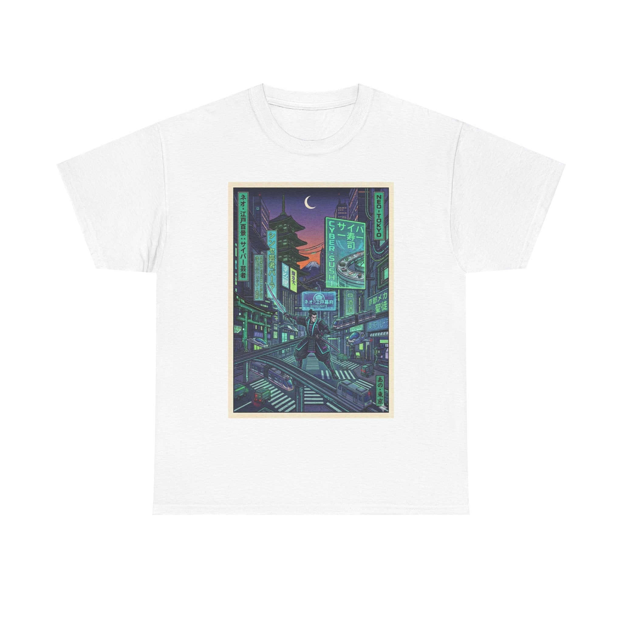 Cyberpunk Cityscape T-Shirt — Neon Night Tokyo Anime Streetwear - Japanese Streetwear T-Shirt | Tokyo Style X