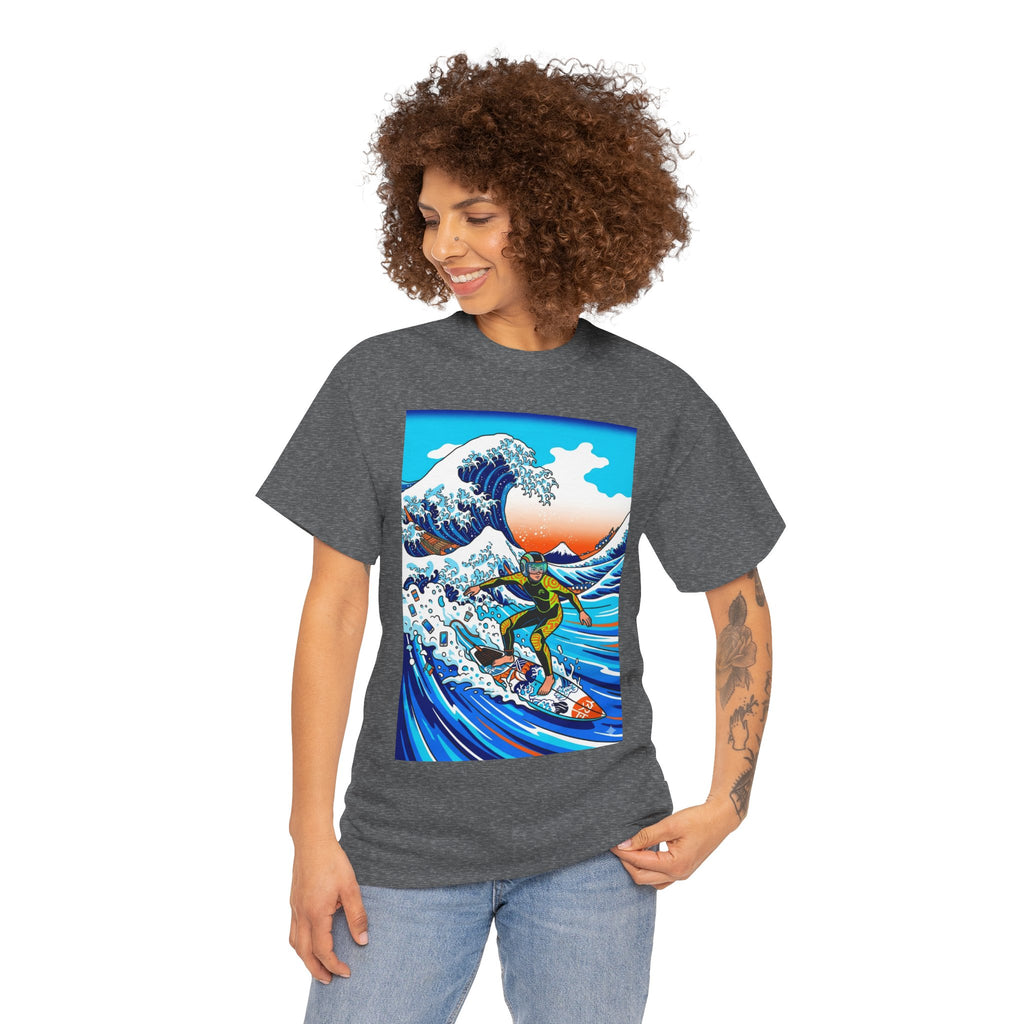 Surfing Great Wave T-Shirt — Retro Japanese Wave Surf Tee