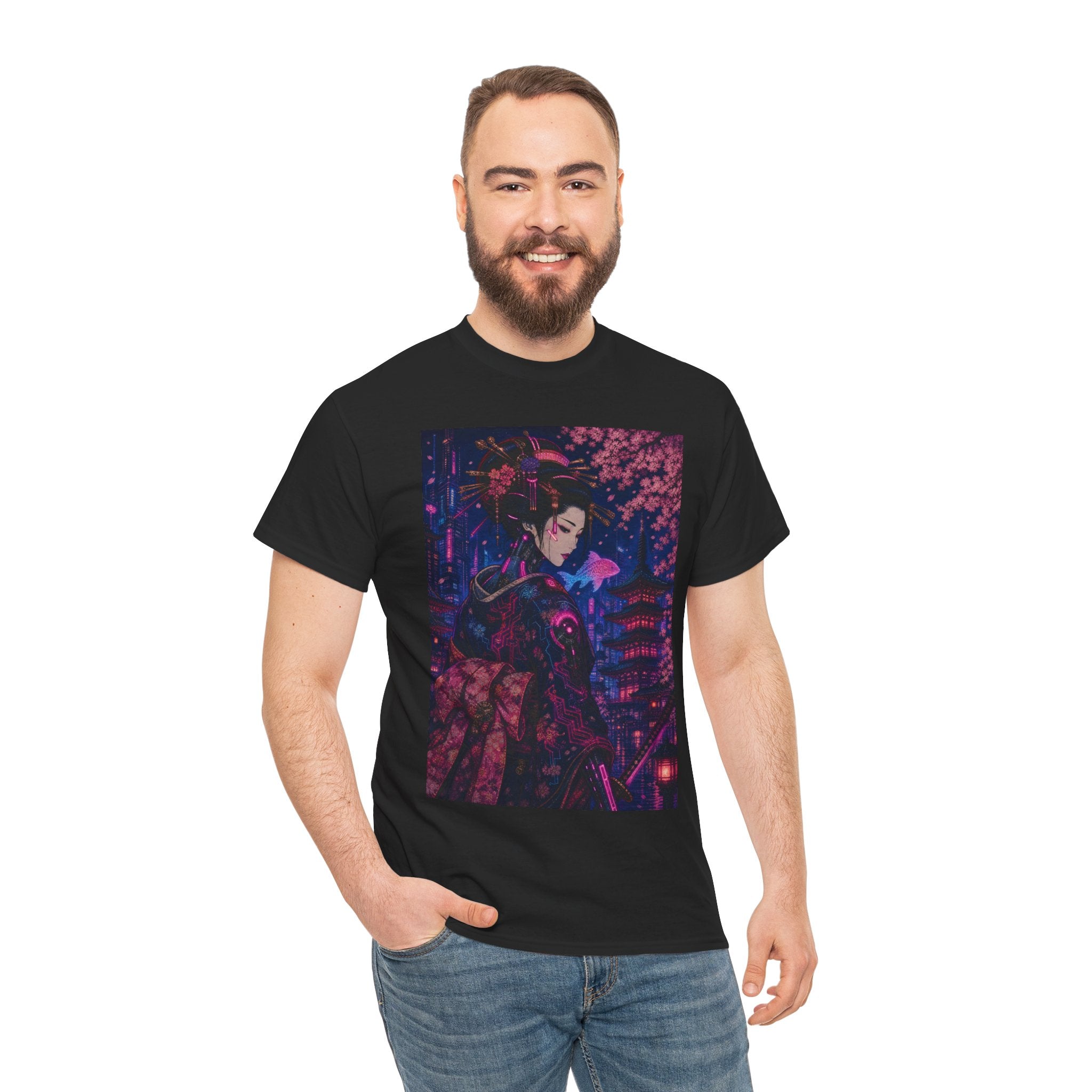 Anime Cyberpunk Geisha T-Shirt