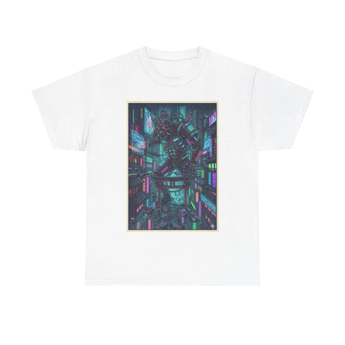 Cyberpunk Cityscape T-Shirt — Neon Futuristic Anime Streetwear