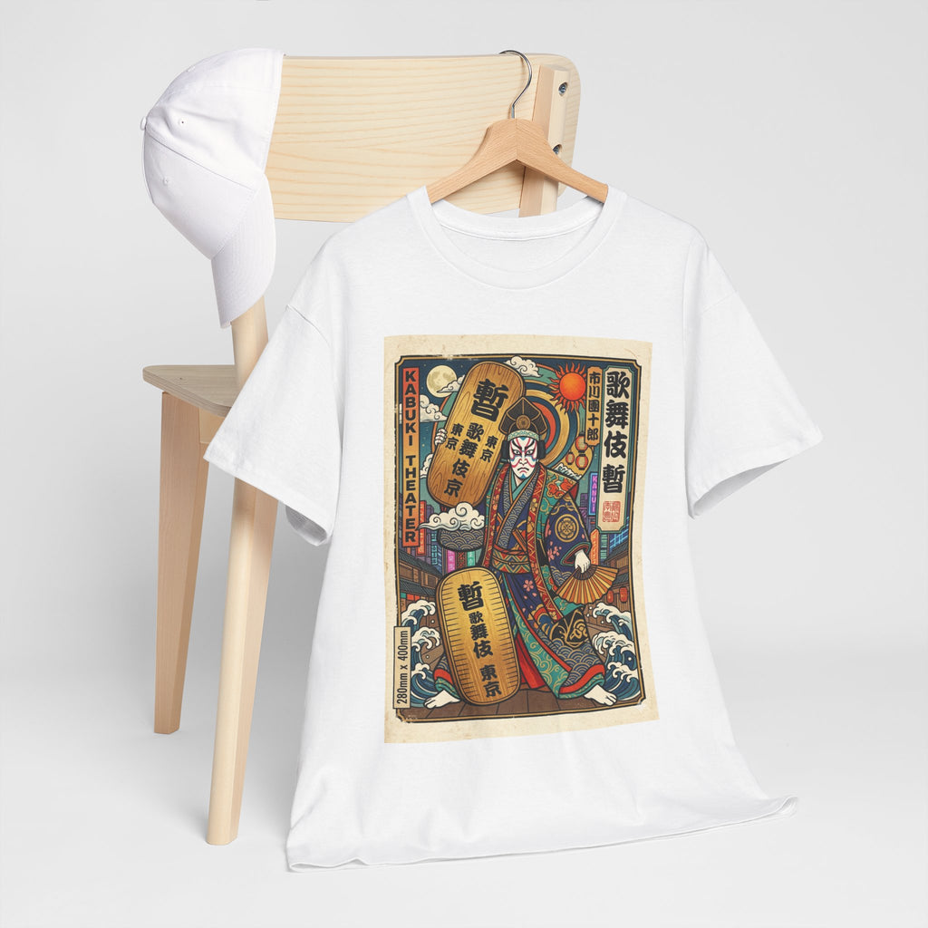 Vintage Japanese Ukiyo-e Samurai Tee — Traditional Woodblock Warrior Design