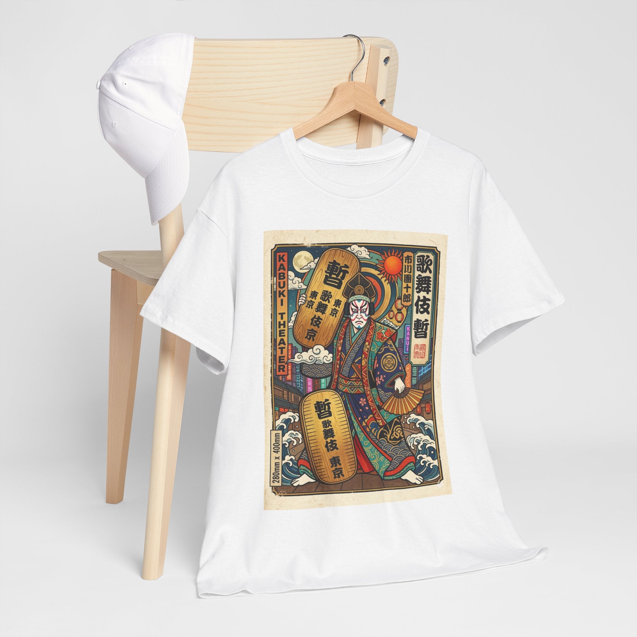 Vintage Japanese Ukiyo-e Samurai Tee — Traditional Woodblock Warrior Design