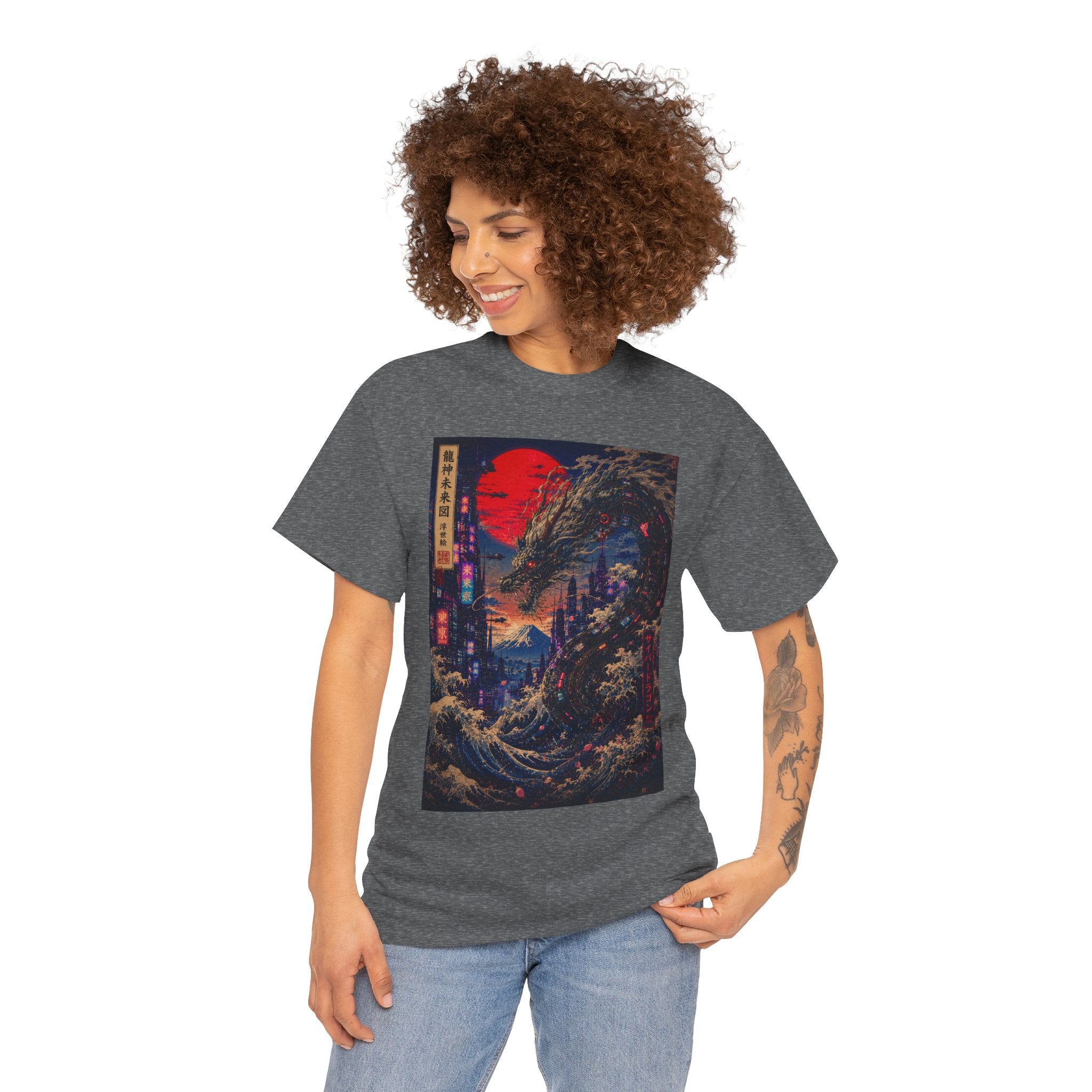 Dragon Citywave T-Shirt — Retro Cyberpunk Japanese Art Tee