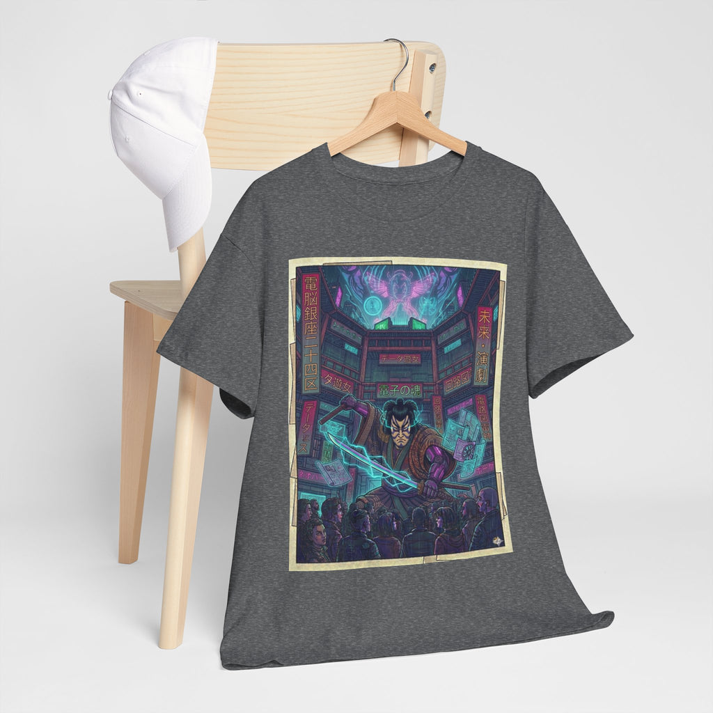 Cyberpunk Sorcerer T-Shirt — Neon Magic Arcade Art Tee