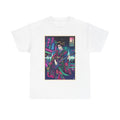 Geisha Guitar Tee — Neon Cyberpunk Japanese Rock T-Shirt