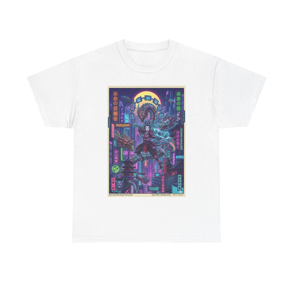 Cyberpunk Samurai T-Shirt — Neon City Ronin Art Tee - Japanese Streetwear T-Shirt | Tokyo Style X