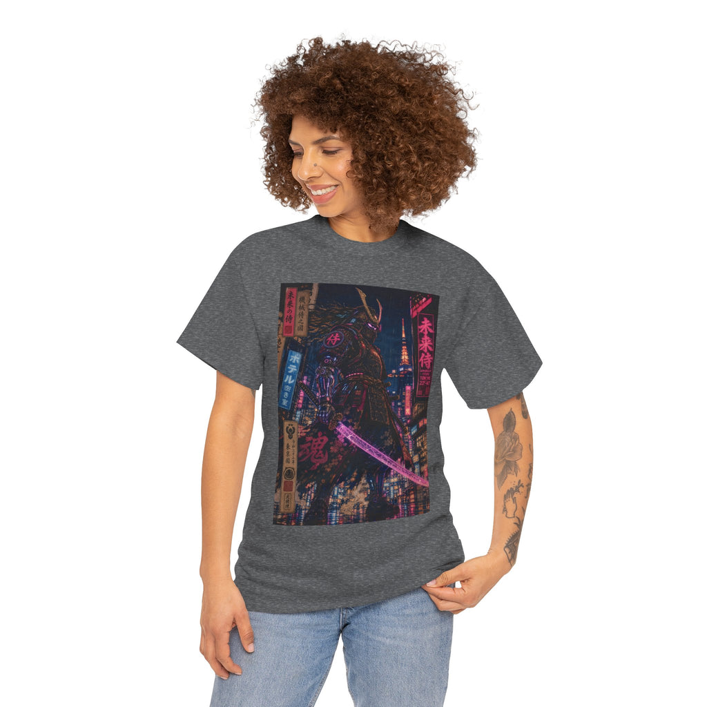 Cyberpunk City Night Tee — Neon Tokyo Streetscape Graphic T-Shirt