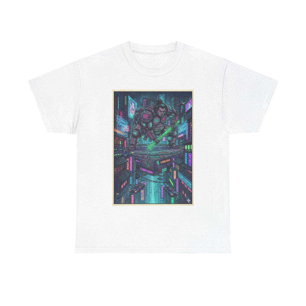 Cyberpunk City Gorilla Tee — Neon Futuristic Streetwear Graphic T-Shirt