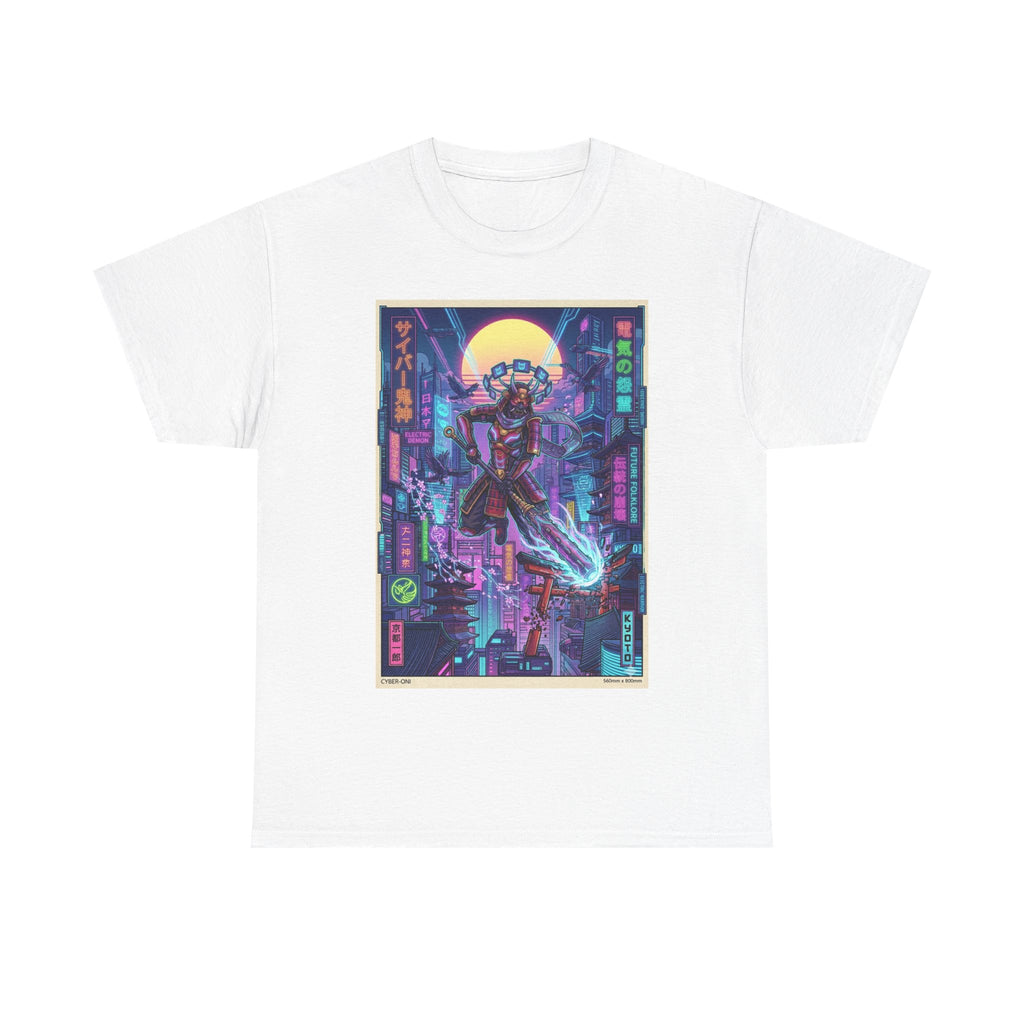 Cyberpunk Samurai T-Shirt — Neon Tokyo Street Art Tee - Japanese Streetwear T-Shirt | Tokyo Style X