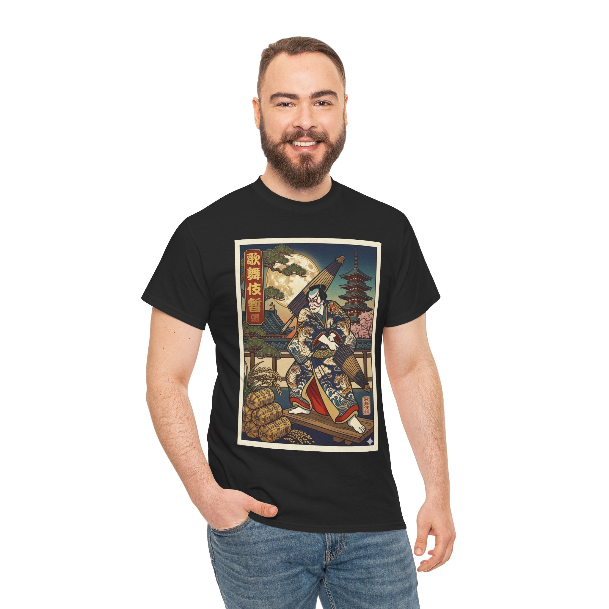 Samurai Ukiyo-e Graphic Tee — Vintage Japanese Warrior Art T-Shirt