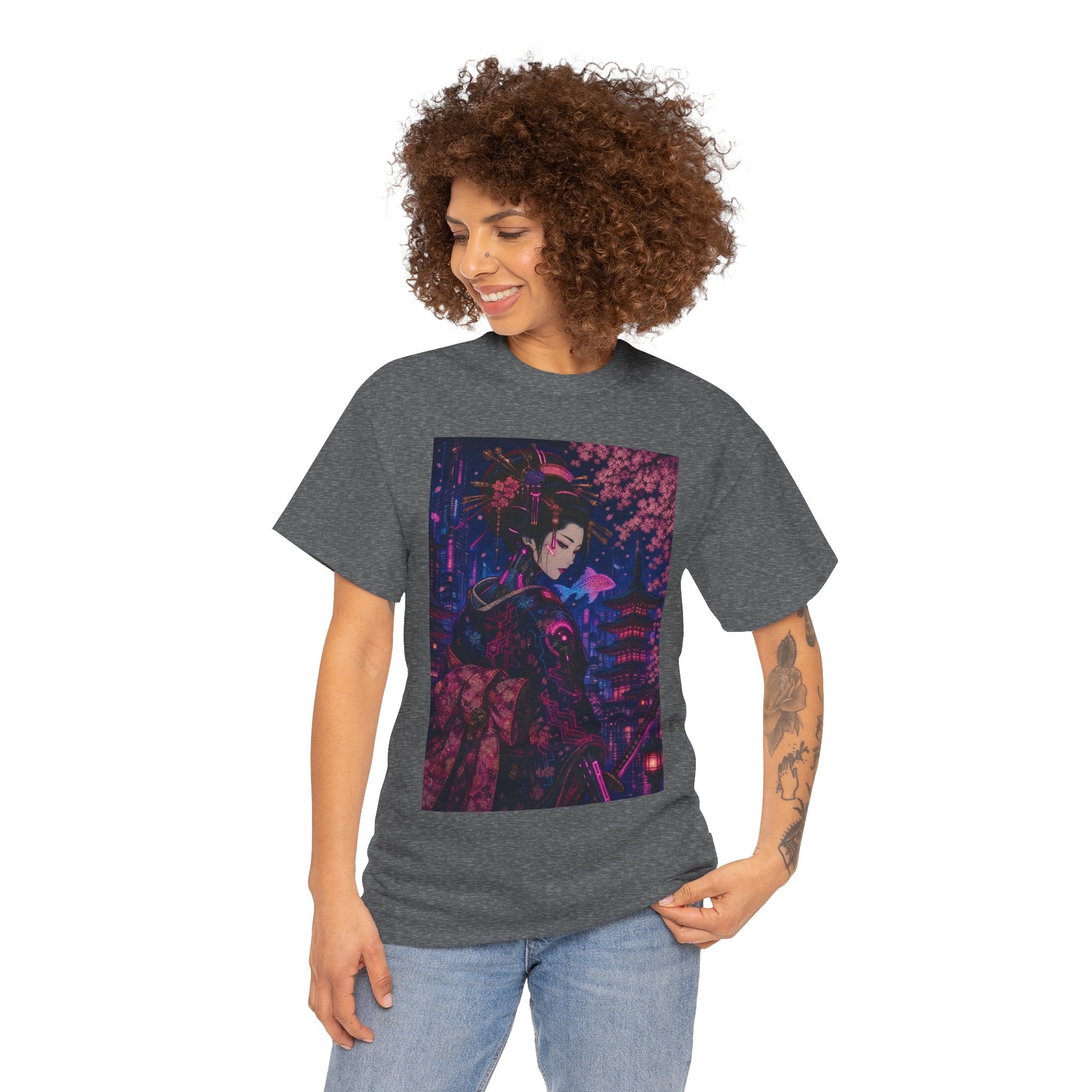 Anime Cyberpunk Geisha T-Shirt