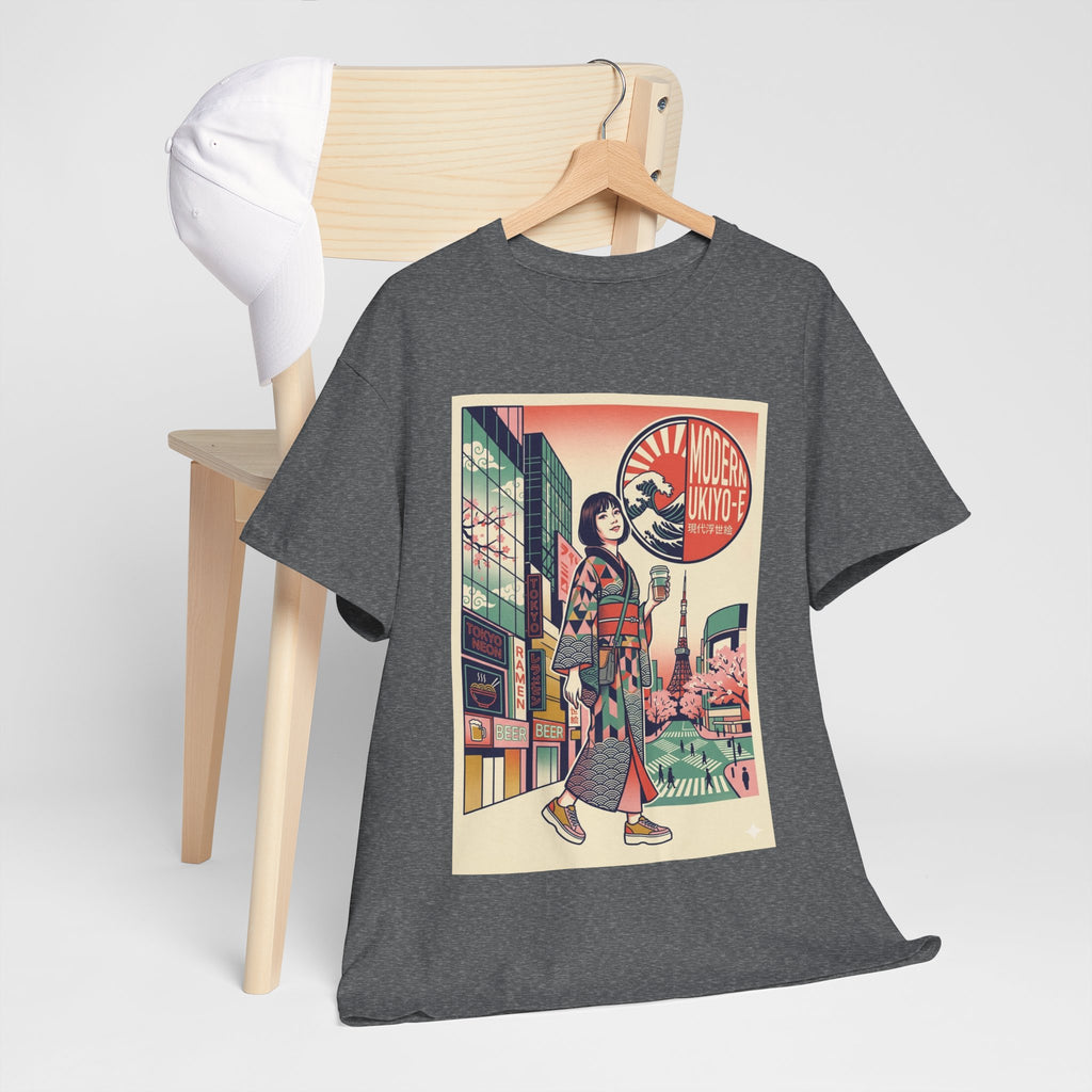 Vintage Tokyo Girl Graphic Tee — 'Modern Kyoto' Anime Cityscape T‑Shirt