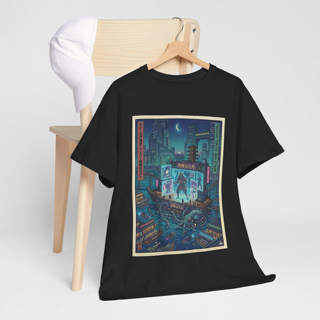 Cyberpunk Cityscape T-Shirt — Neon Retro Tokyo Night Graphic Tee - Japanese Streetwear T-Shirt | Tokyo Style X