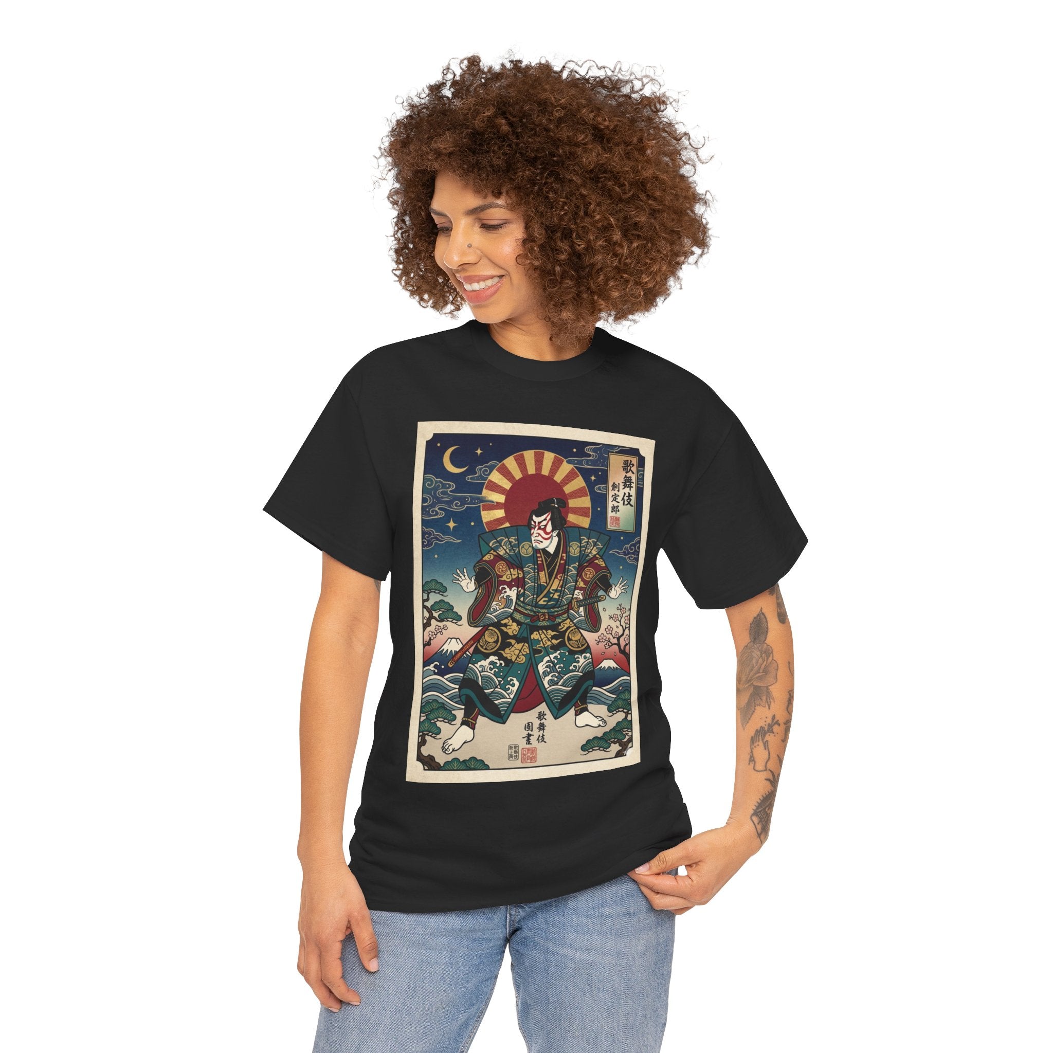 Samurai Ukiyo-e Art Tee – Vintage Japanese Warrior Graphic T-Shirt