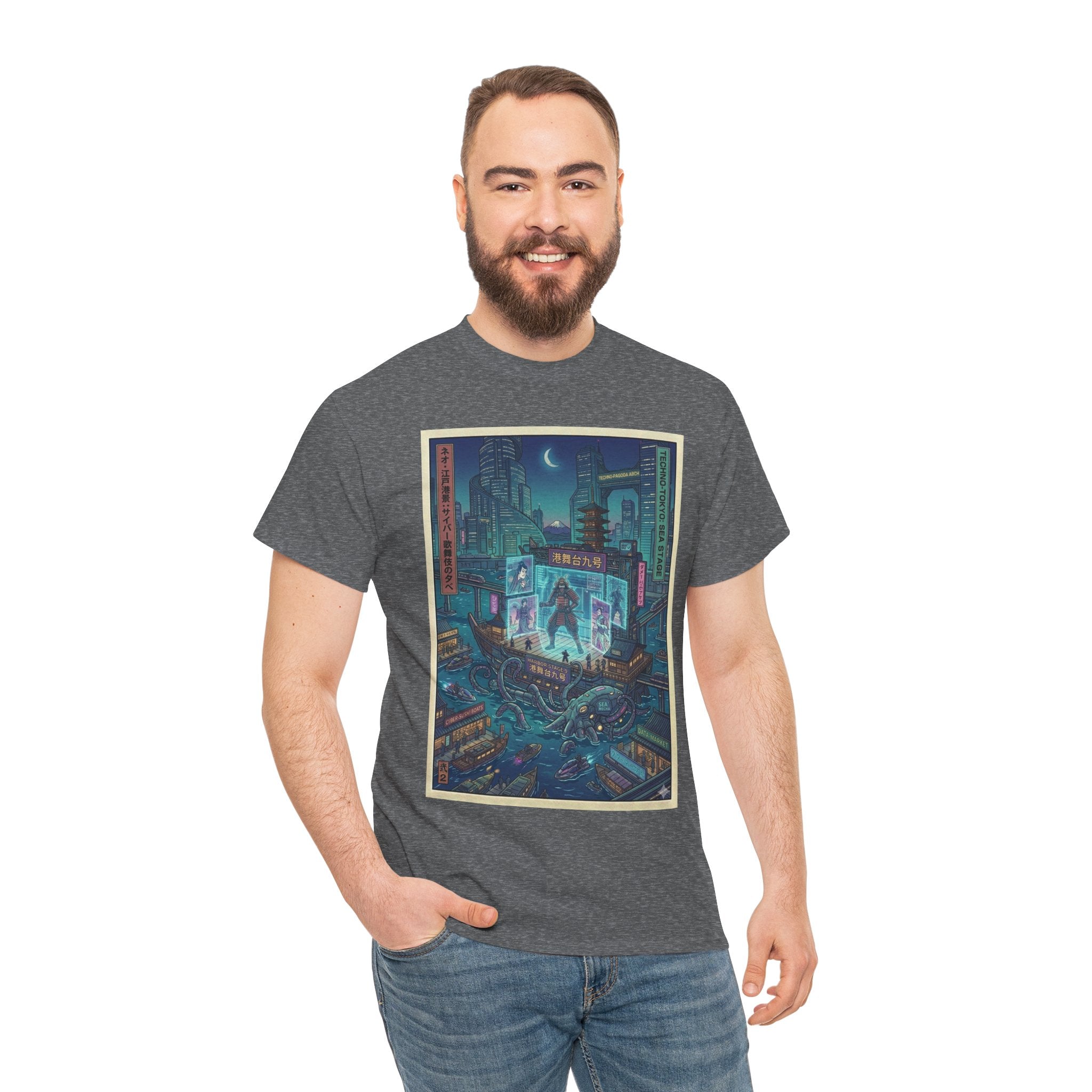 Cyberpunk Cityscape T-Shirt — Neon Retro Tokyo Night Graphic Tee - Japanese Streetwear T-Shirt | Tokyo Style X